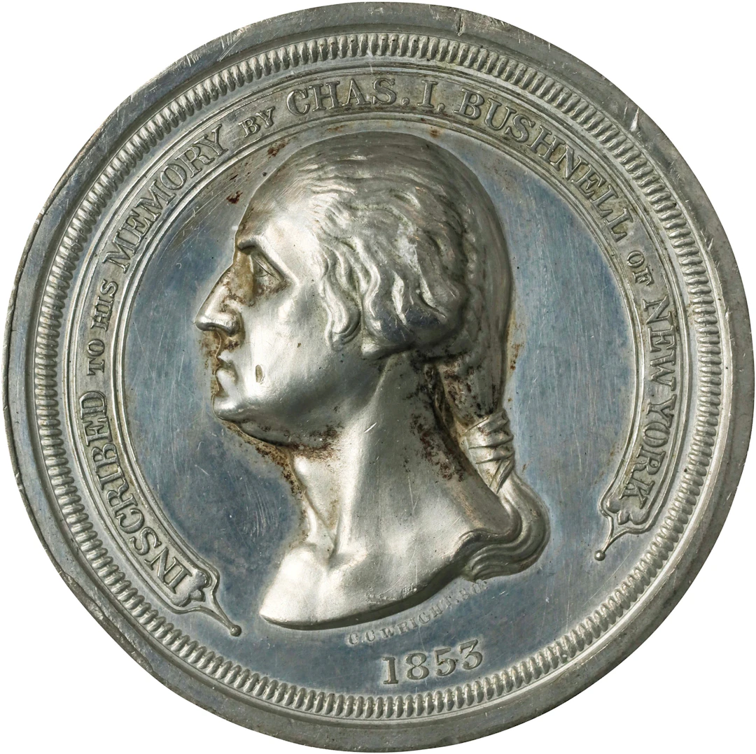 "1853" (ca. 1886) Fill Blessed Sun Medal. Musante GW-185, Baker E-96A.