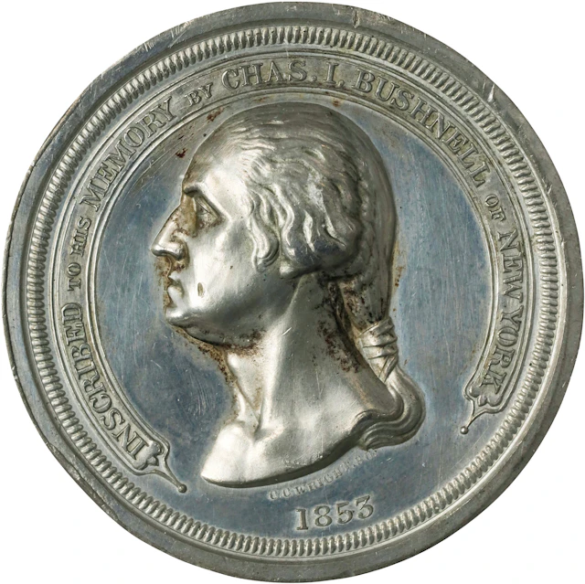 "1853" (ca. 1886) Fill Blessed Sun Medal. Musante GW-185, Baker E-96A.