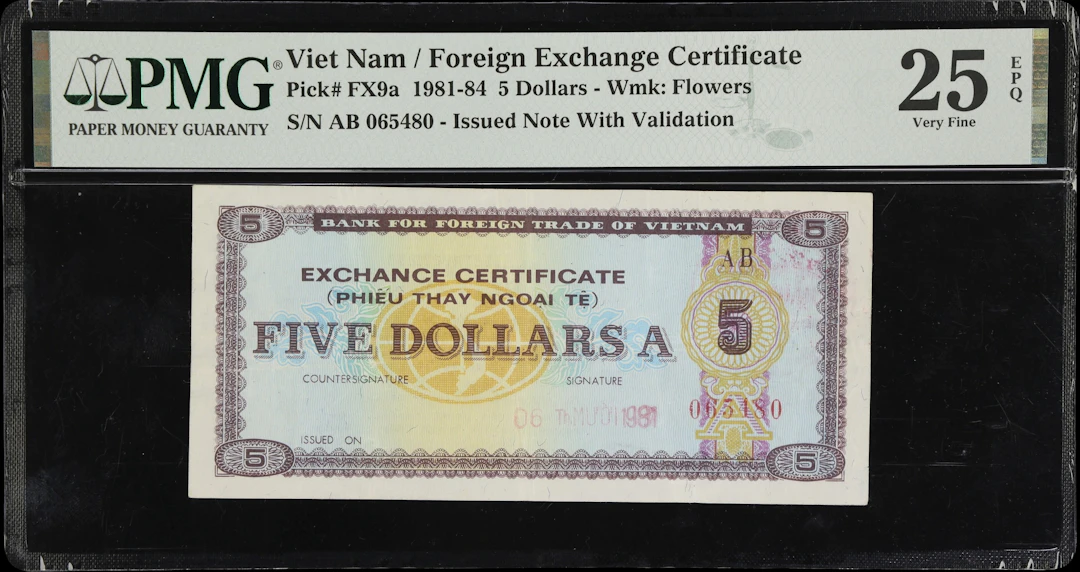 VIETNAM. Bank for Foreign Trade of Vietnam. 5 Dollars, 1981. P-FX9a.