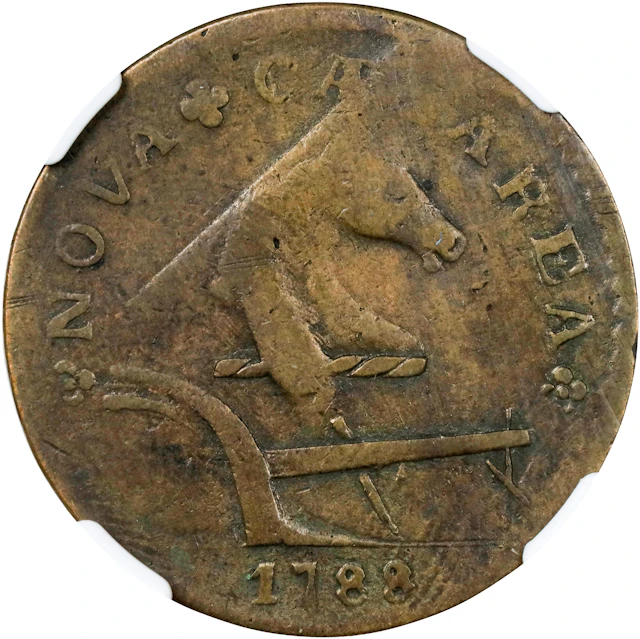 1788 New Jersey Copper. Maris 77-dd (DS3), i.e. 78-dd, W-5535. Rarity-2.