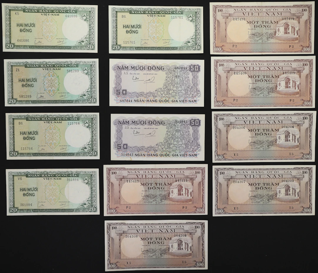 VIETNAM, SOUTH. Lot of (13). National Bank of Vietnam. 20, 50, & 100