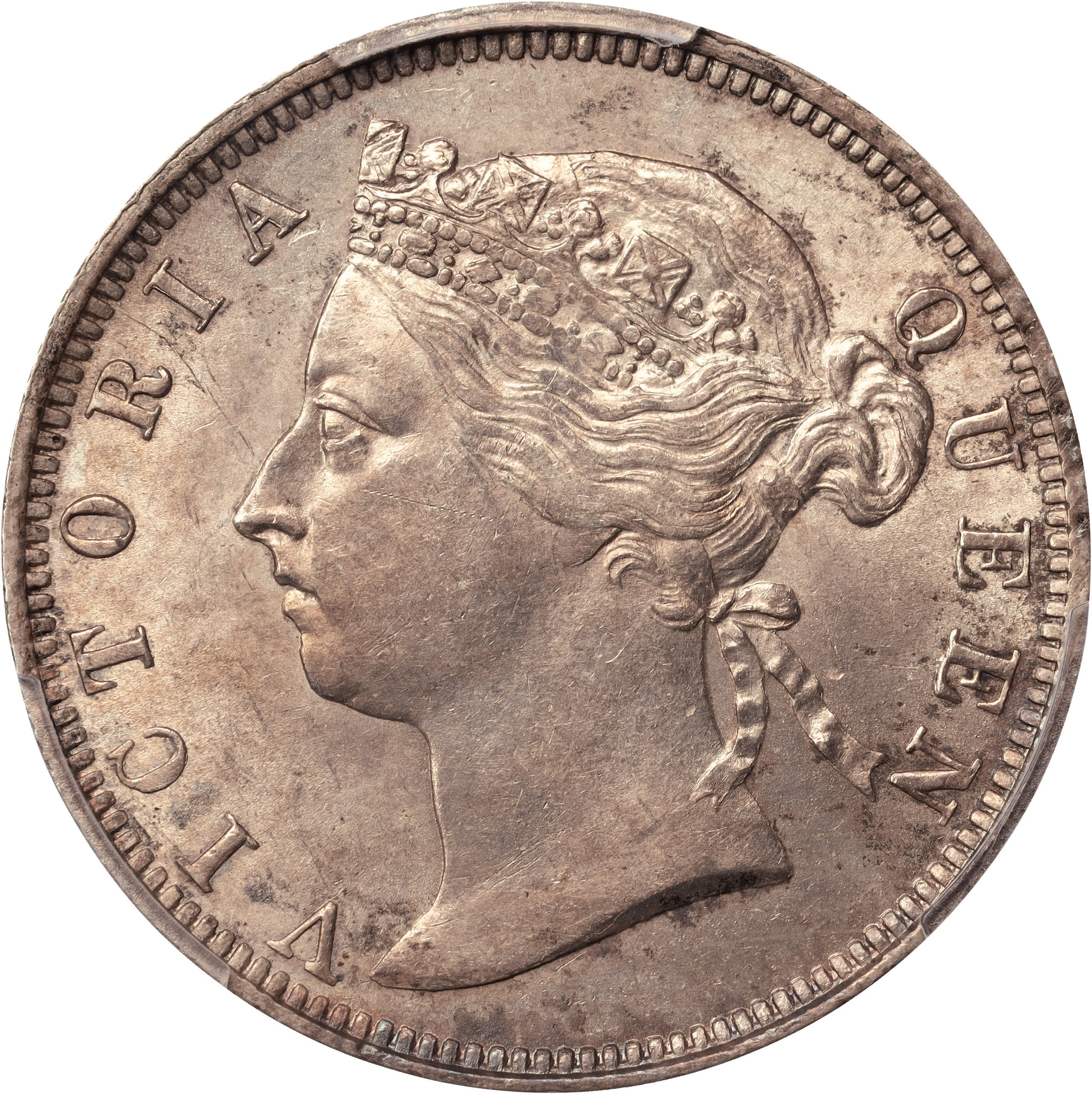 (t) HONG KONG (SAR). 20 Cents, 1886. London Mint. Victoria. PCGS AU-58.