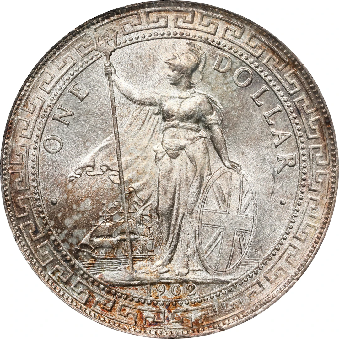 GREAT BRITAIN. Trade Dollar, 1902-B. Bombay Mint. Edward VII. NGC MS-63.