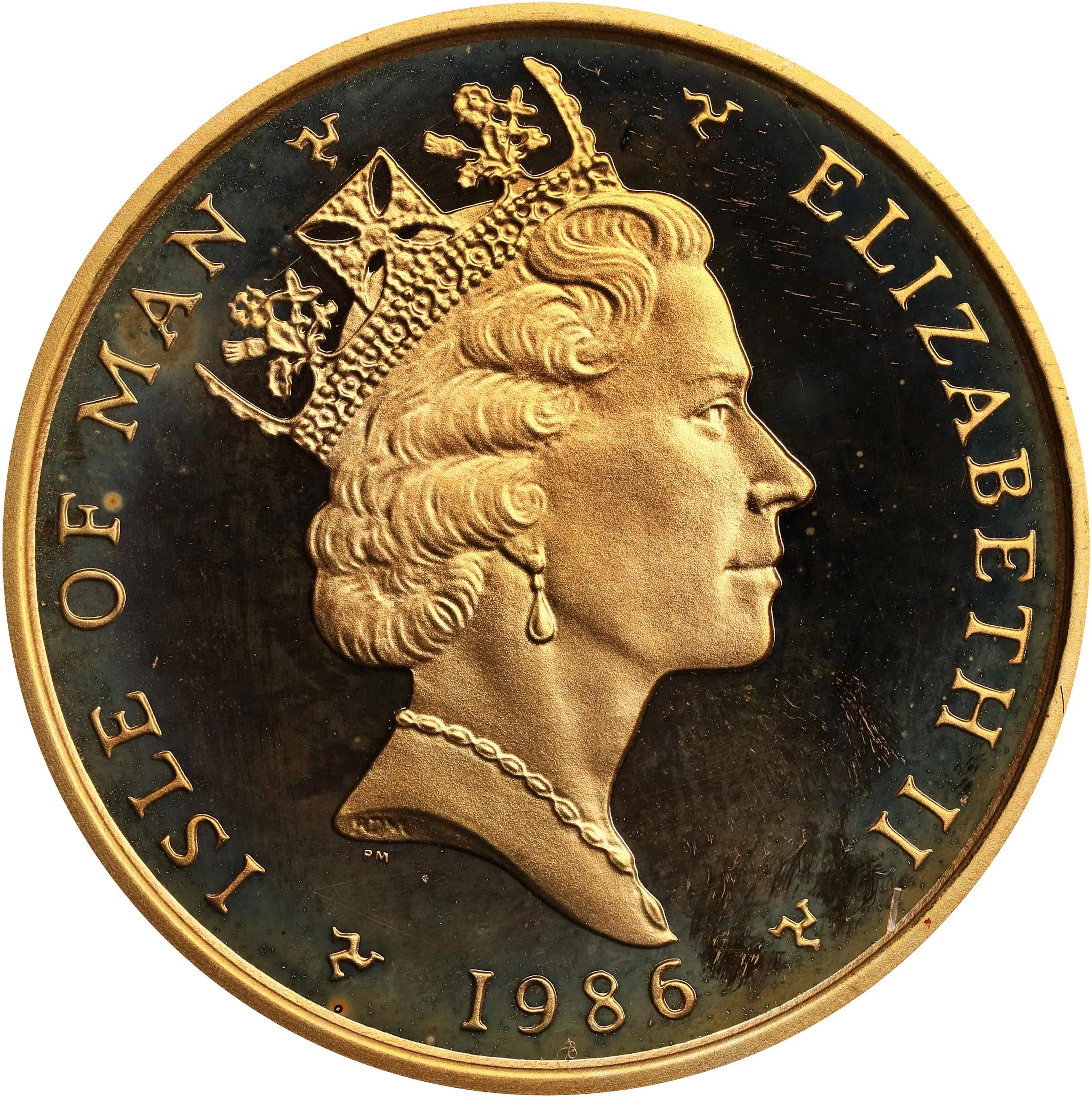 ISLE OF MAN. Angel, 1986. Pobjoy Mint. Elizabeth II. UNCIRCULATED.