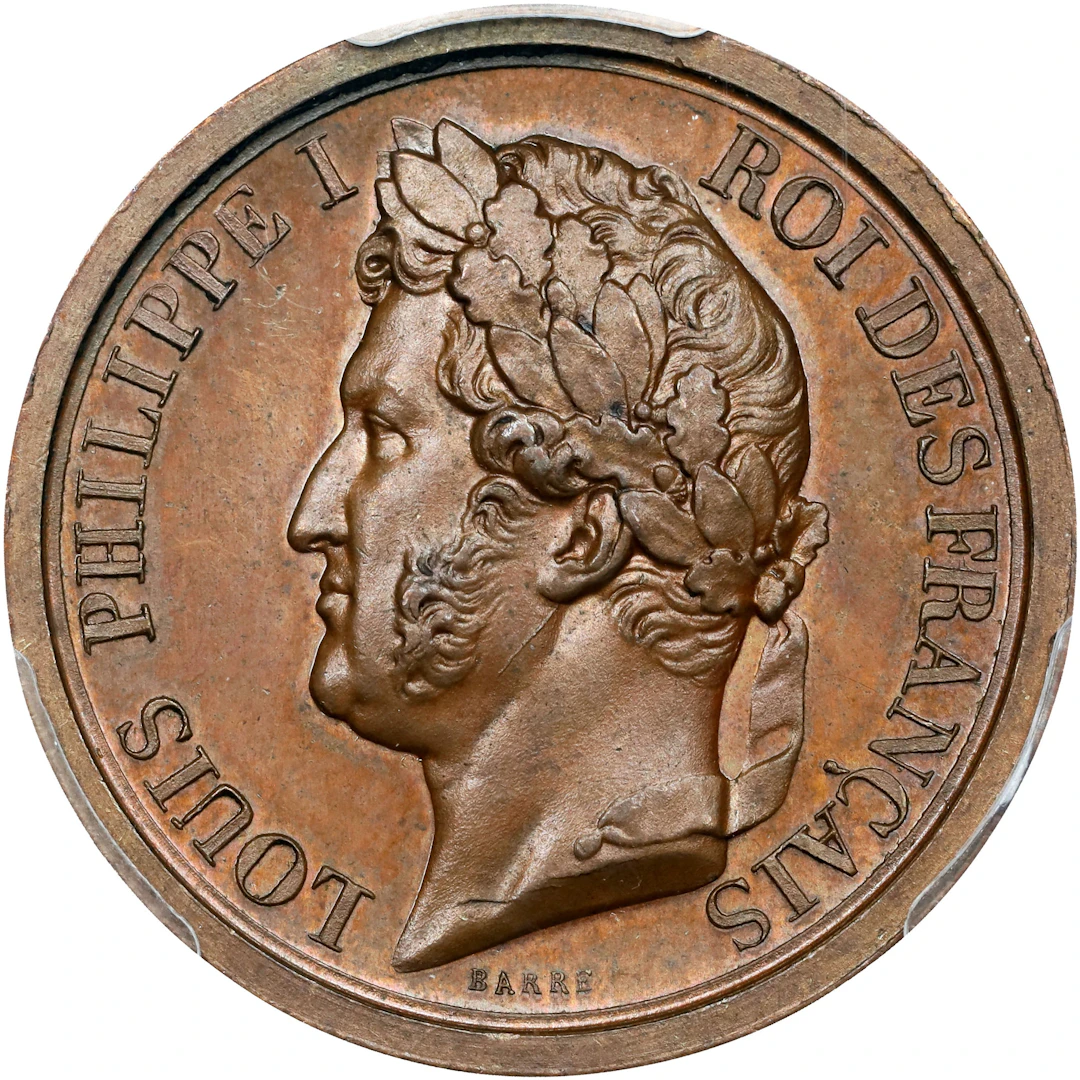 FRANCE. Louis Philippe I/Death of Ferdinand Philippe Copper Medal