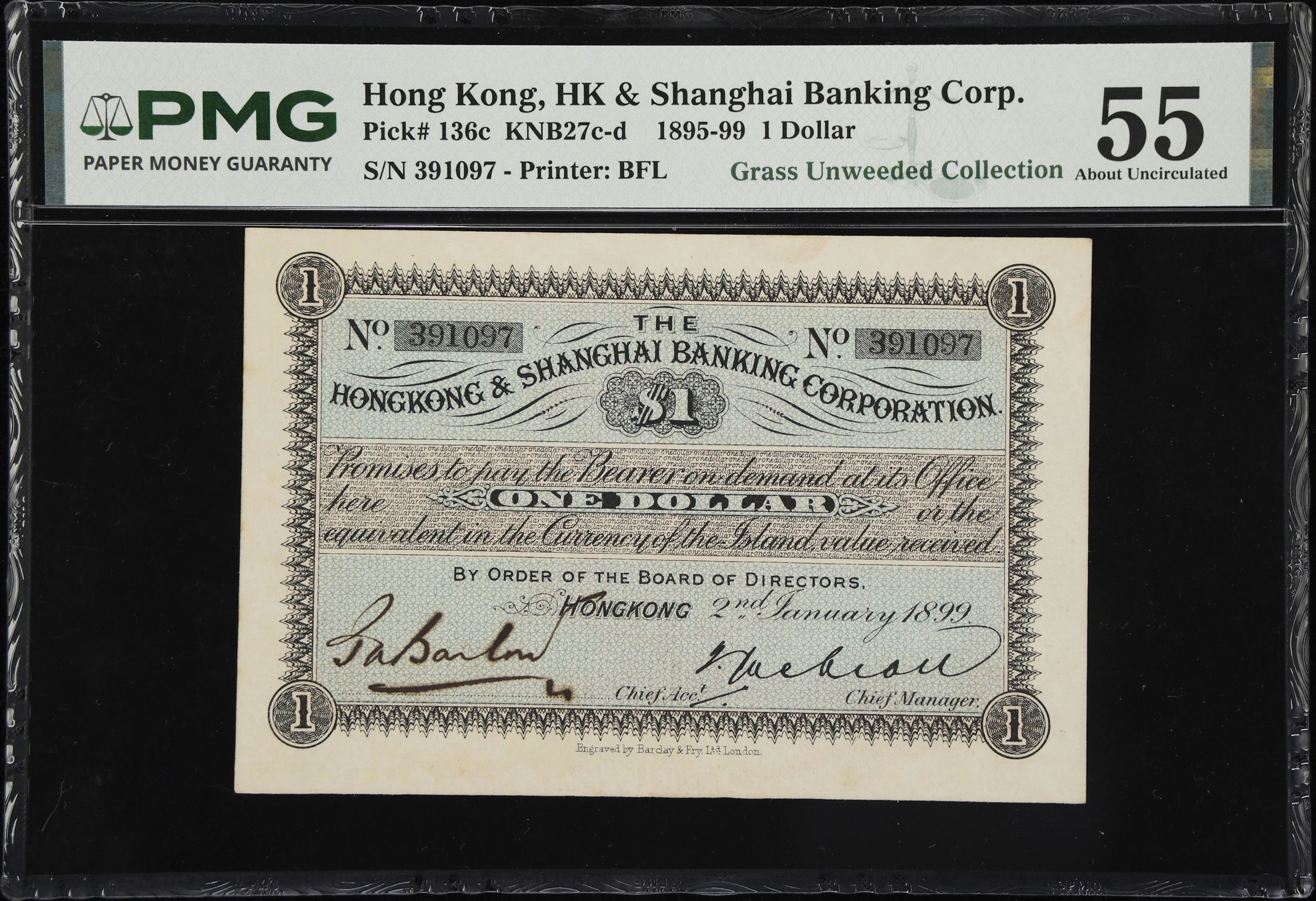 HONG KONG (SAR). Hong Kong & Shanghai Banking Corporation. 1 Dollar