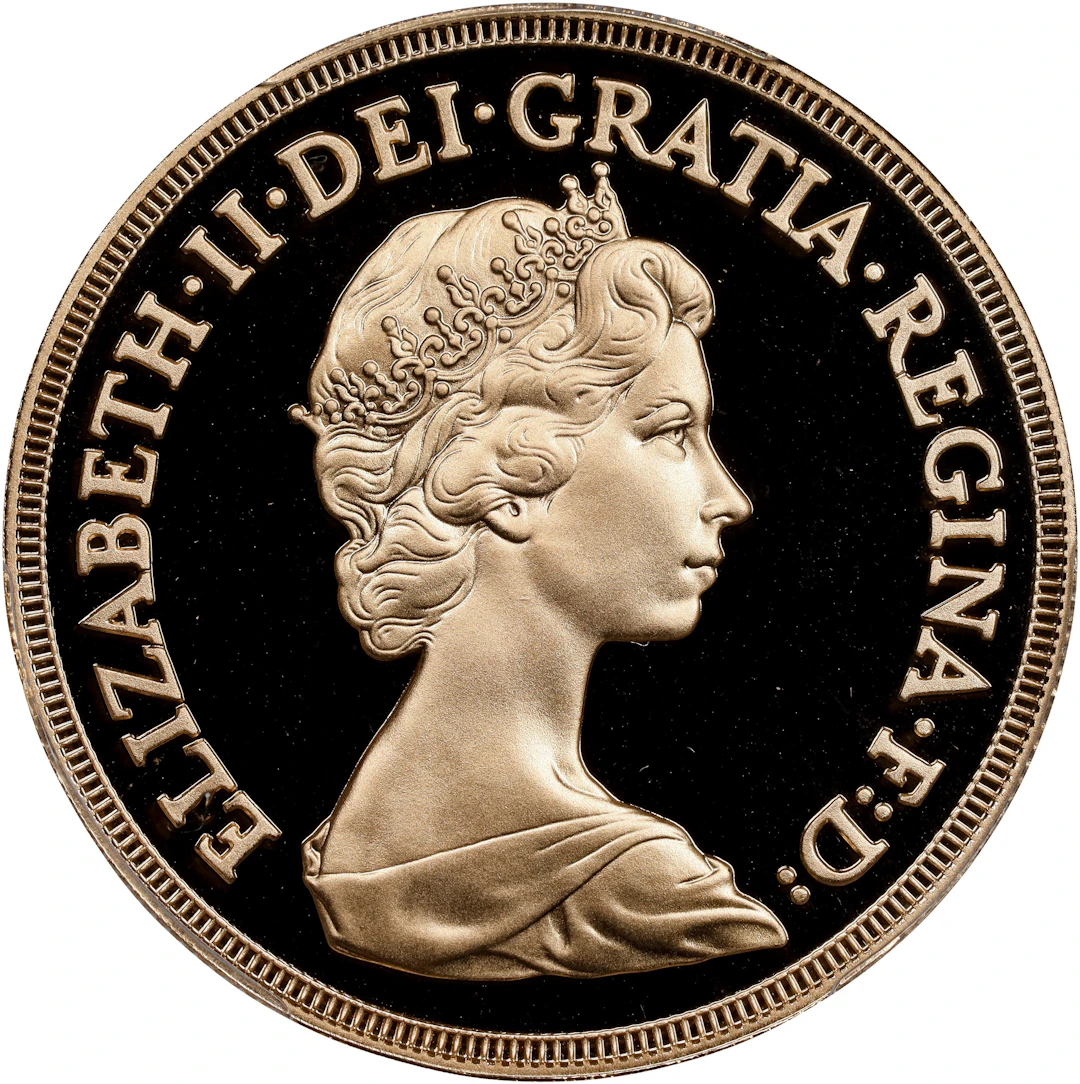 GREAT BRITAIN. 5 Pounds, 1980. Llantrisant Mint. Elizabeth II. PCGS