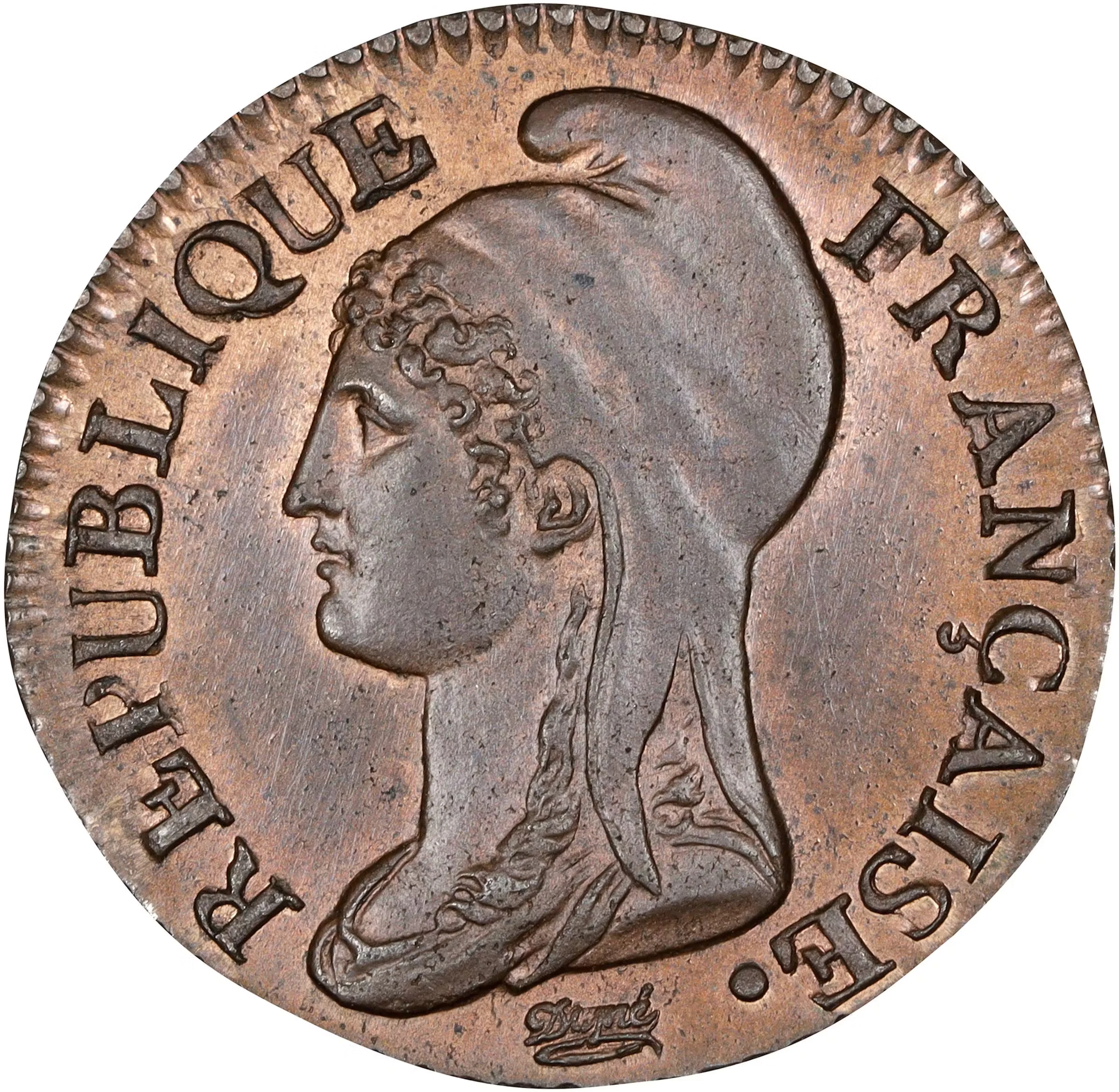 FRANCE. Directory. Copper 5 Centimes, Year 5-I (1796/7). Limoges Mint.