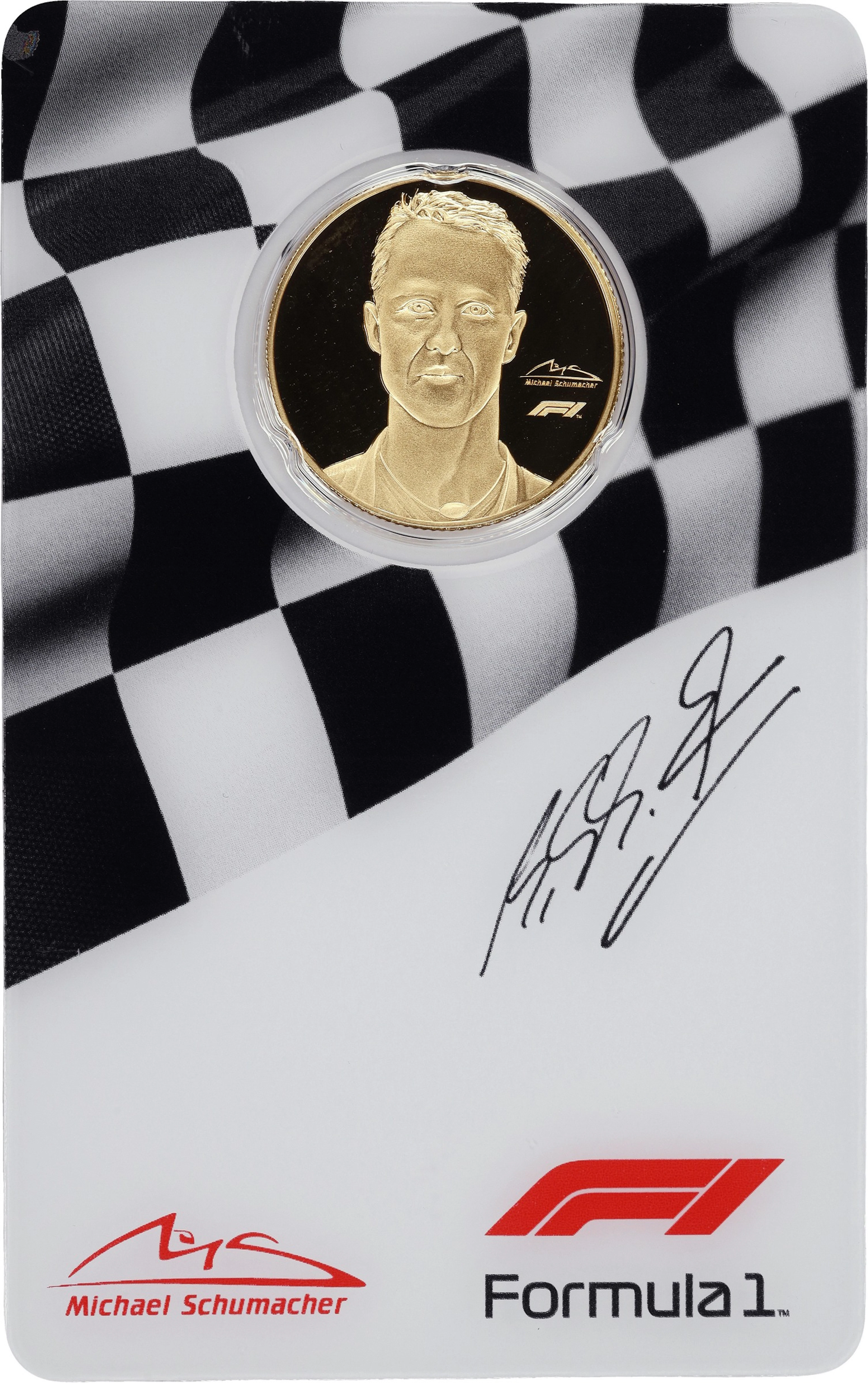 (0.25 oz, 7.776 g AGW). Solomon Islands. 2022 Formula 1 Michael Schumacher