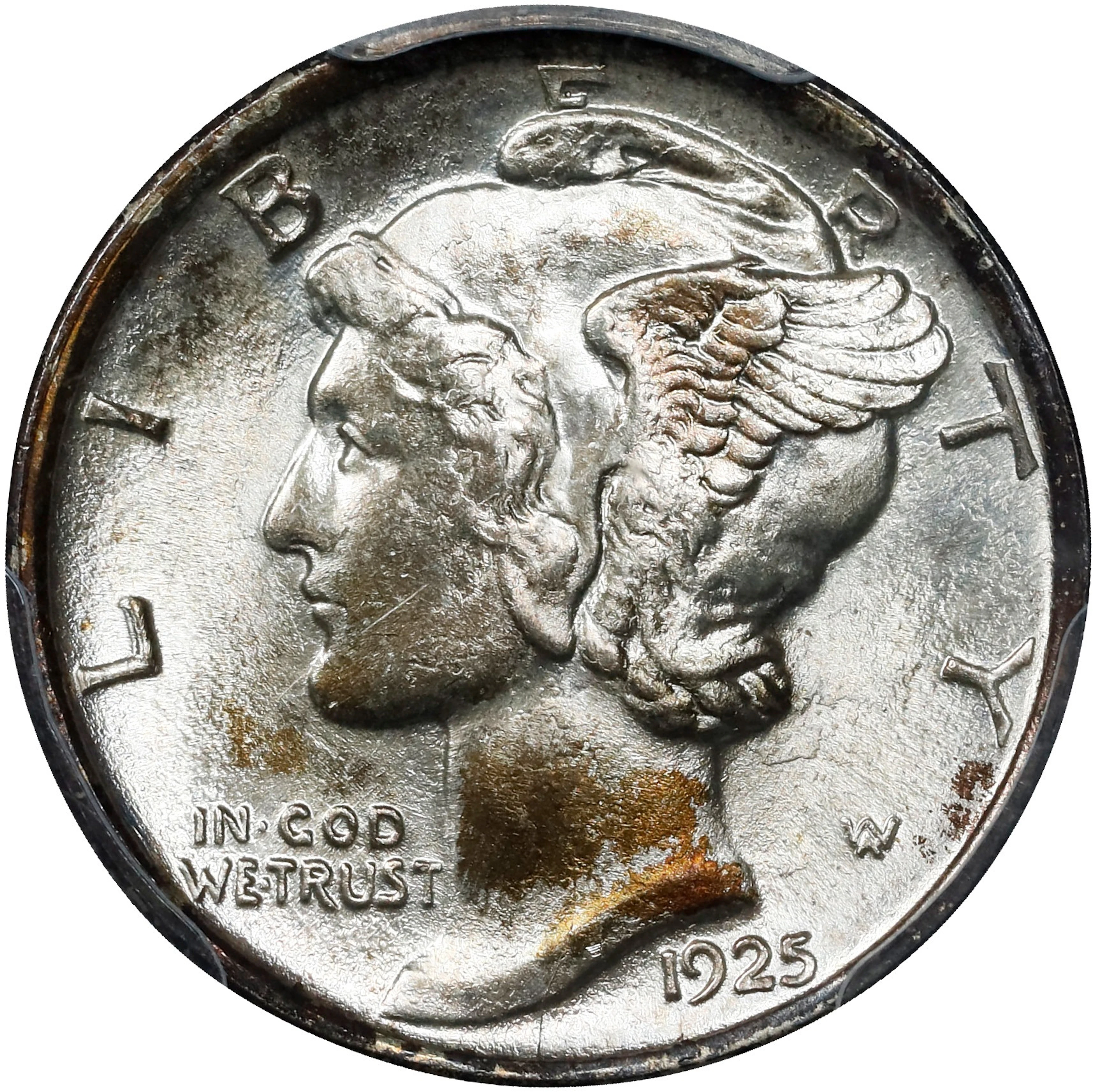 1925 Mercury Dime. MS-65 (PCGS).