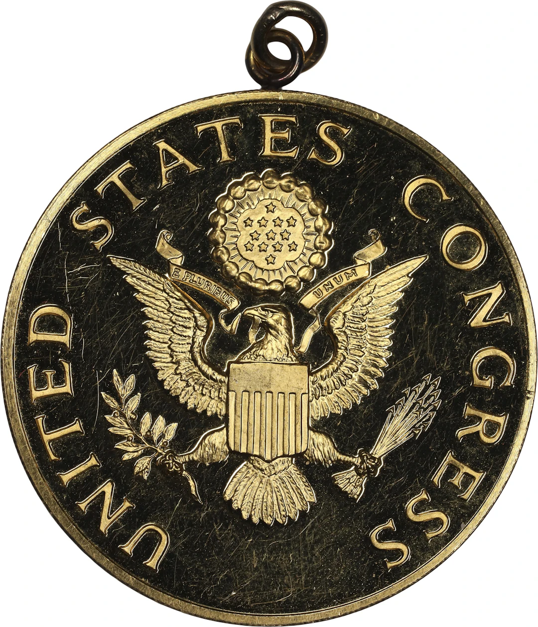 (0.791 oz, 24.6 g AGW). 1974 Congressional Christmas Gold Medal. Cameo Proof.