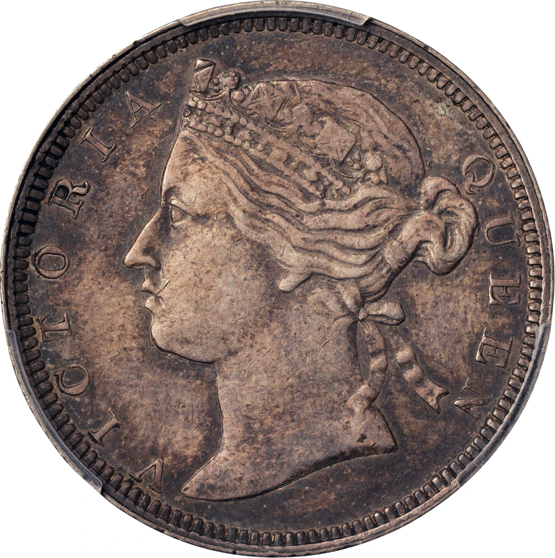 (t) HONG KONG (SAR). 20 Cents, 1873. London Mint. Victoria. PCGS Genuine--Cleane