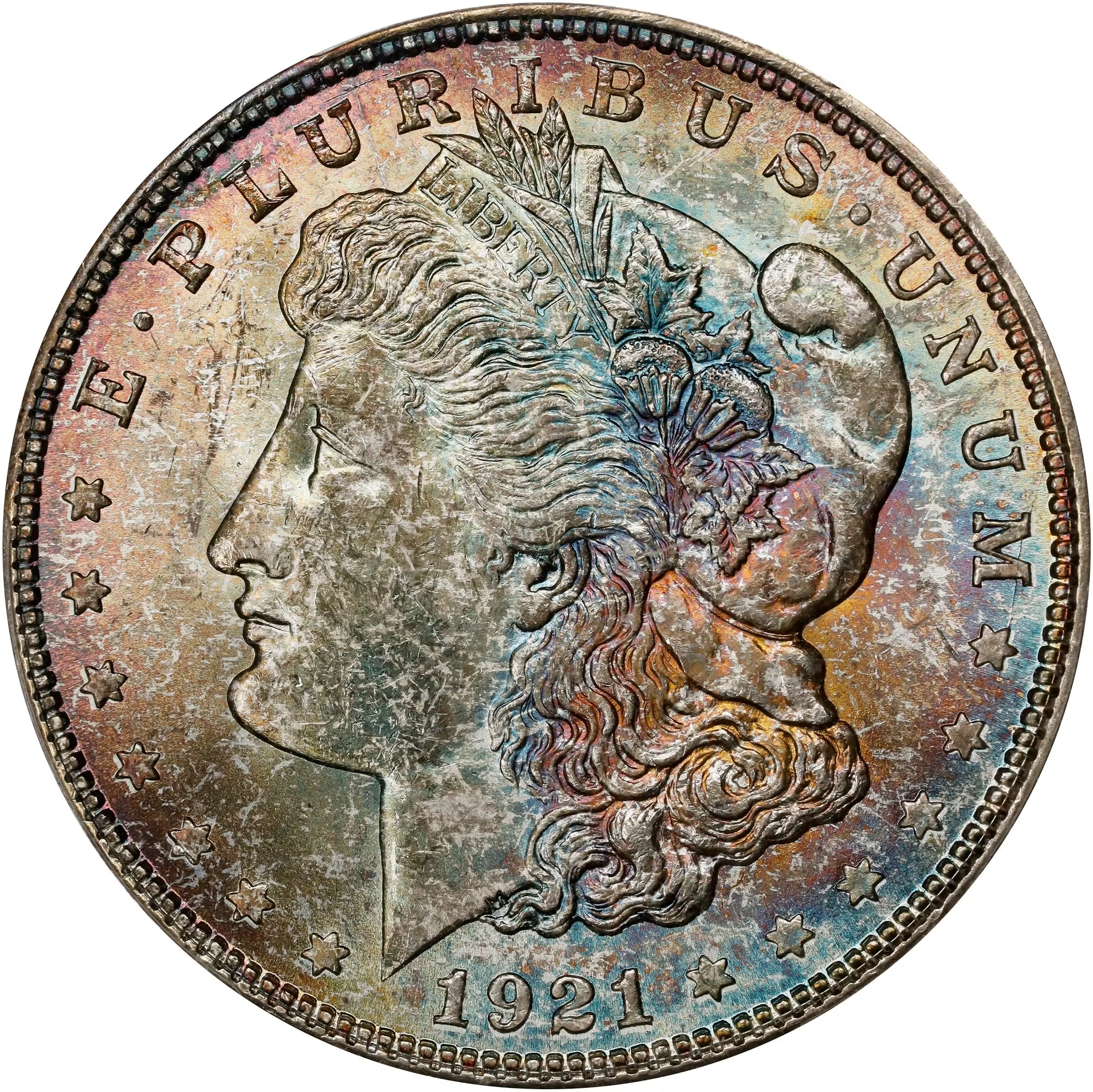 1921-D Morgan Silver Dollar. MS-66+ (PCGS). CAC.
