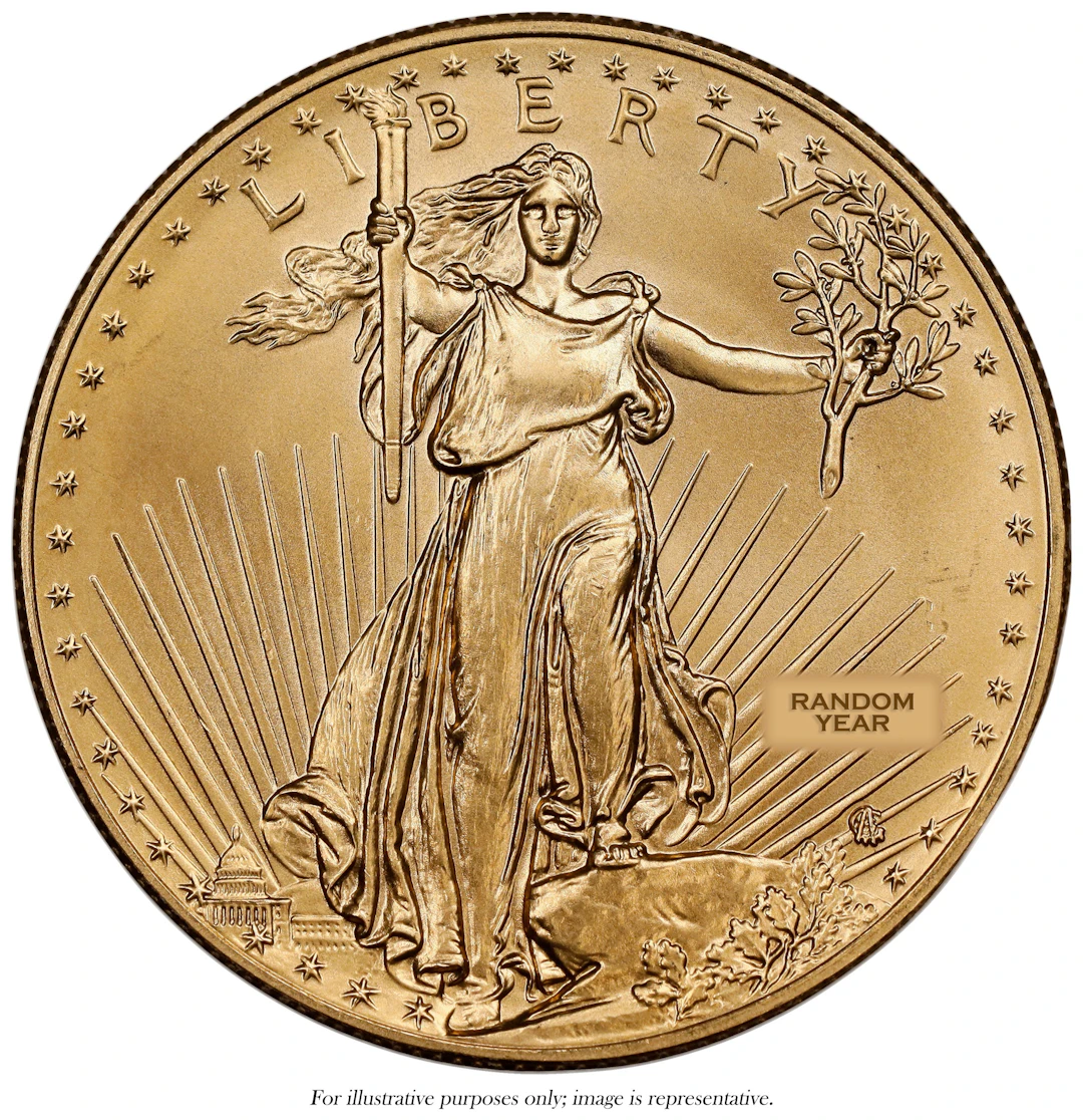 (1 oz, 31.104 g AGW). American Gold Eagle $50.