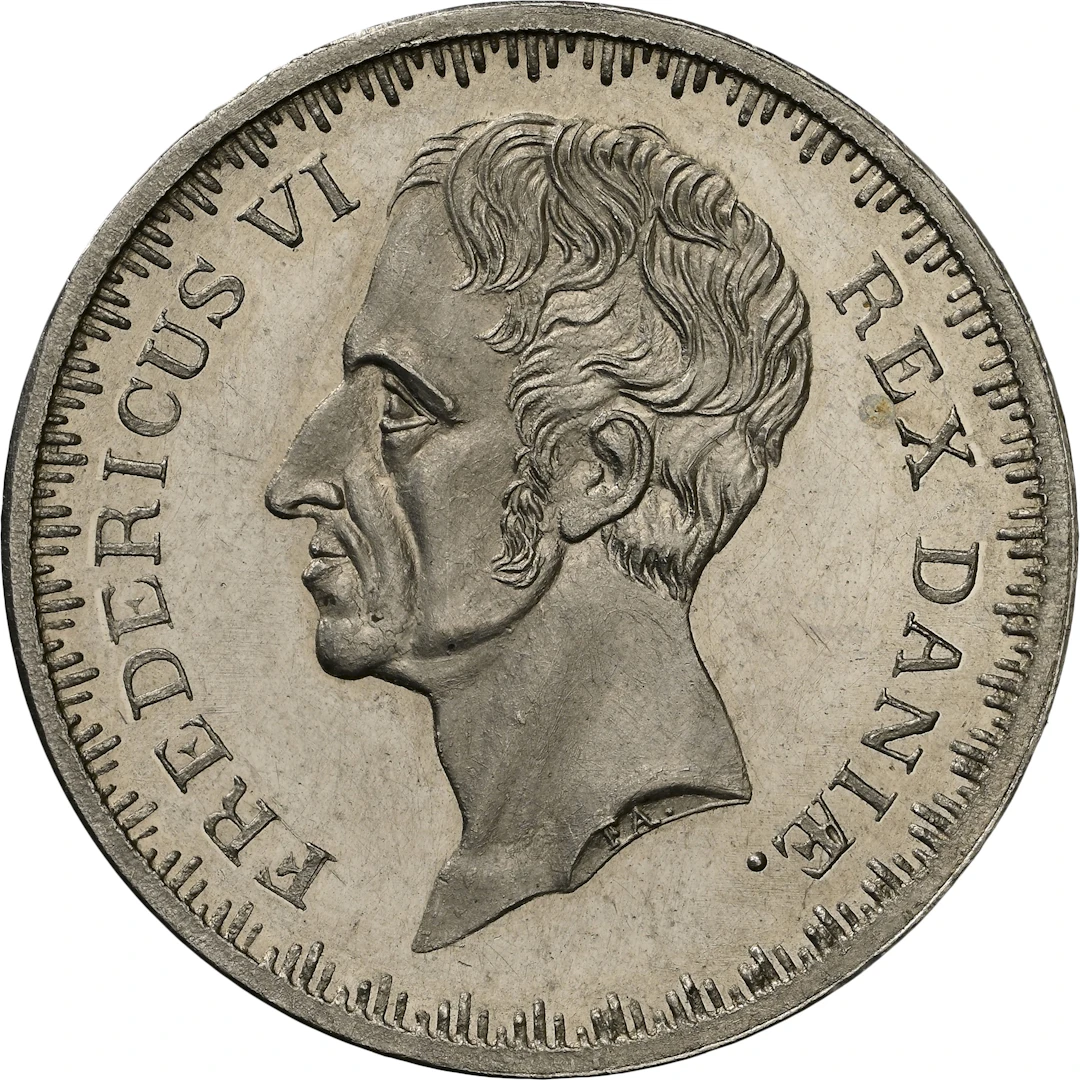 DENMARK. Platina, 1830. Altona Mint. Frederik VI. NGC MS-63.