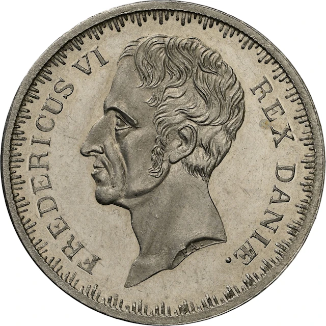 DENMARK. Platina, 1830. Altona Mint. Frederik VI. NGC MS-63.