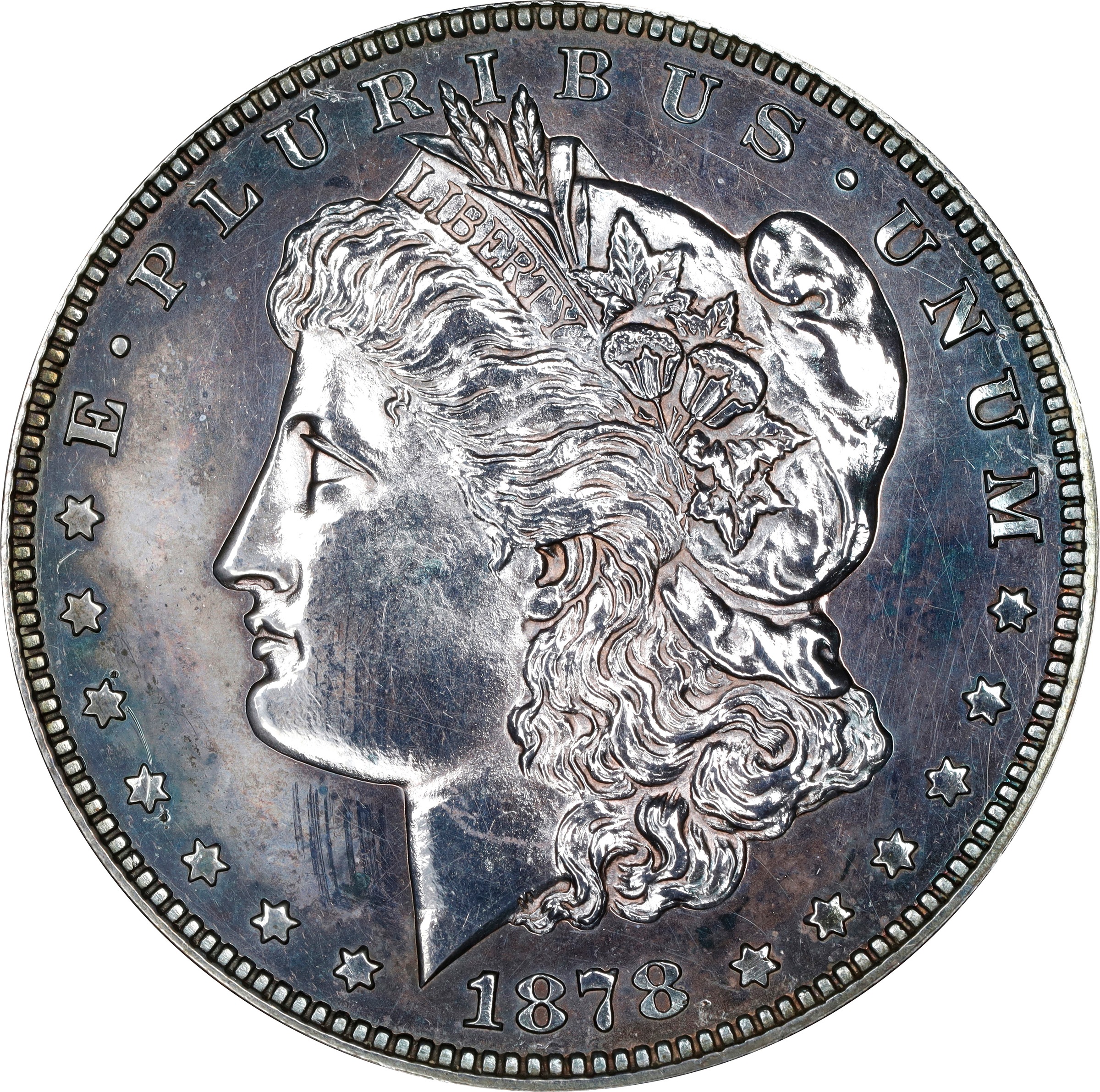 1878 Pattern Morgan Dollar. Judd-1552, Pollock-1729. Rarity-8. Silver.