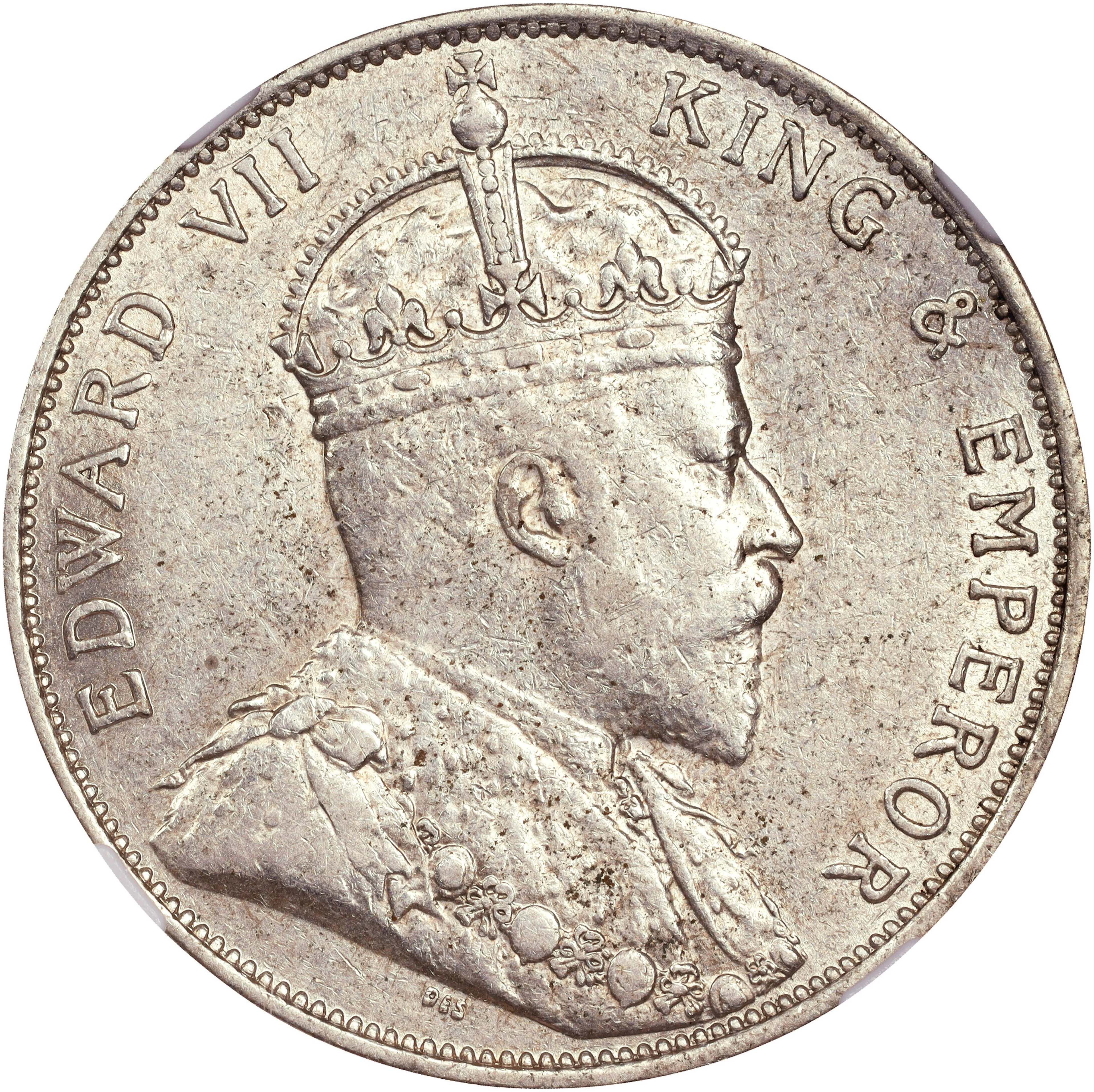(t) HONG KONG (SAR). 50 Cents, 1905. London Mint. Edward VII. NGC AU-55.