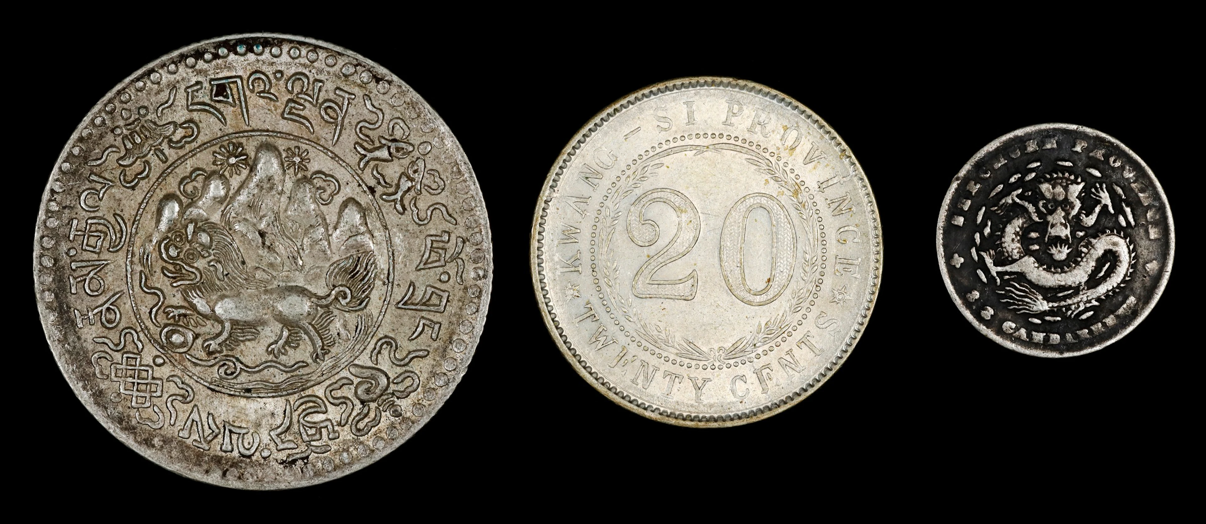 (t) CHINA. Trio of Silver Denominations (3 Pieces), 1899-1936. Average