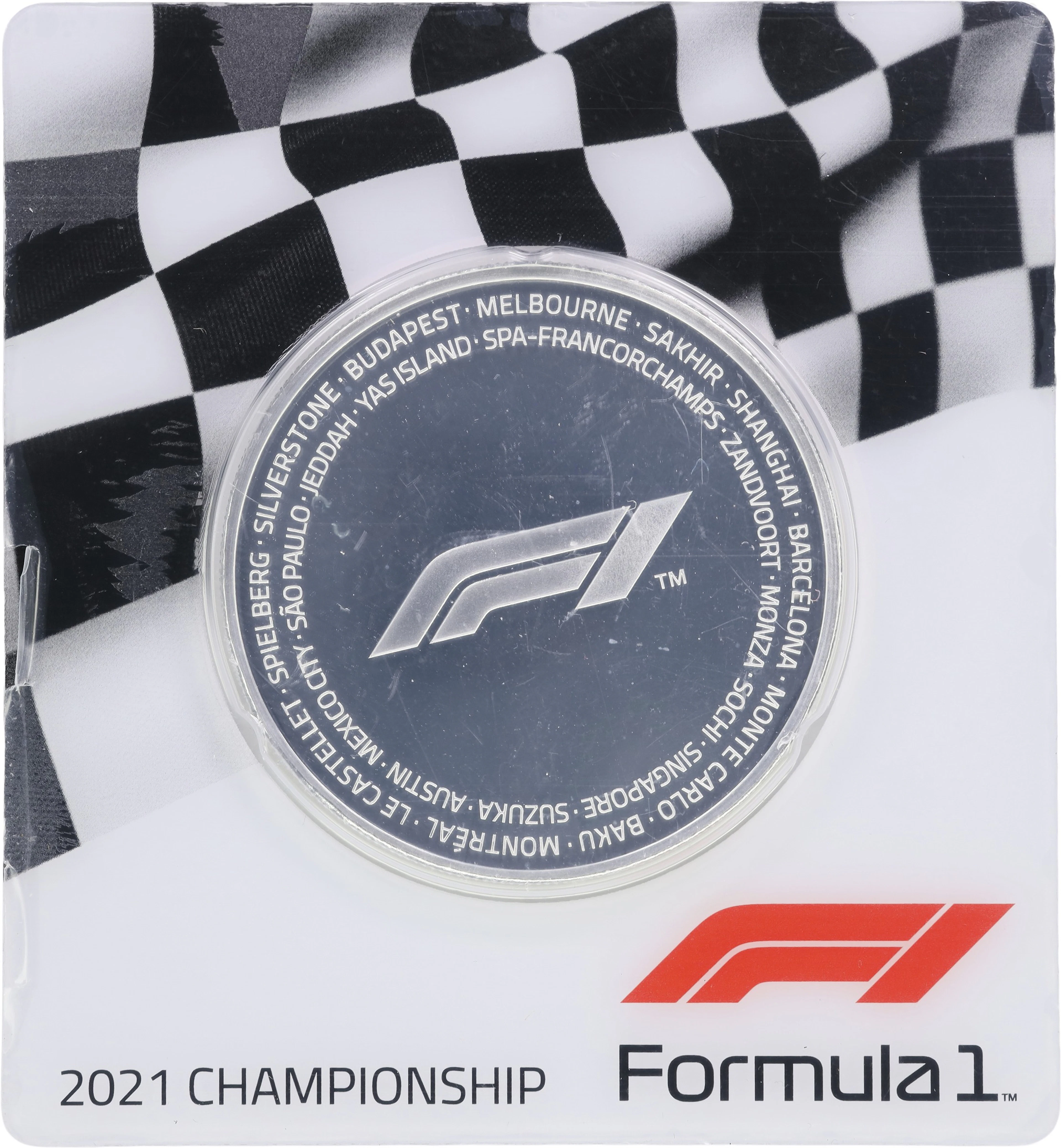 (2.5 oz, 77.76 g ASW). Solomon Islands. 2021 Formula 1 Silver $5. Proof.