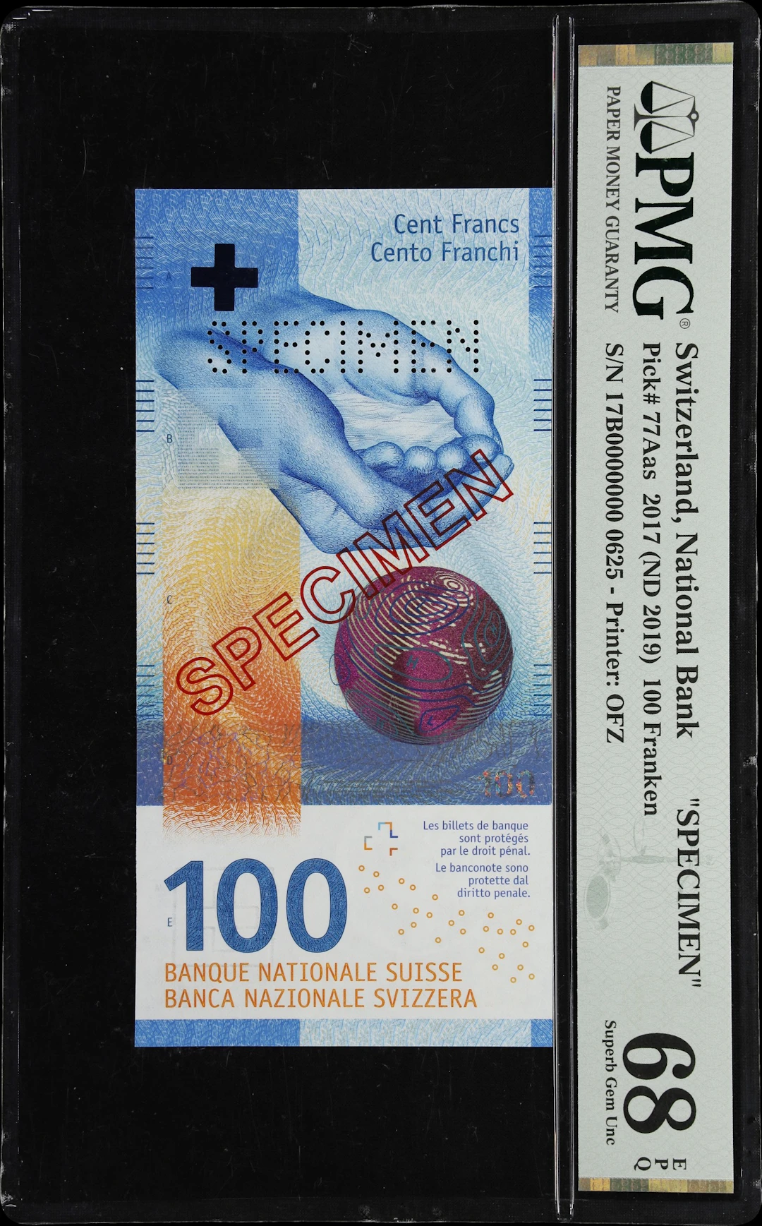 SWITZERLAND. Schweizerische Nationalbank. 100 Franken, 2017 (ND 2019).