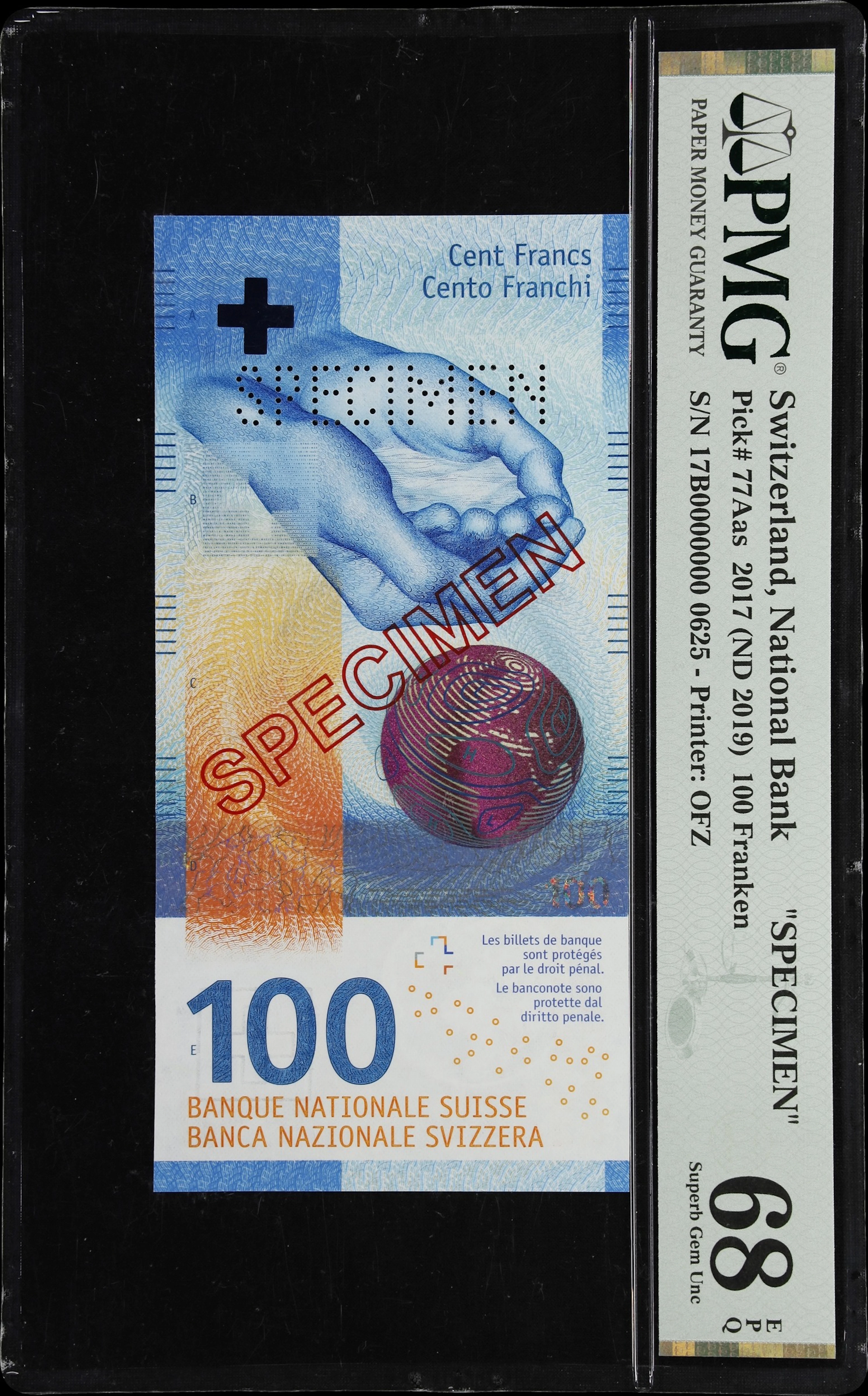 SWITZERLAND. Schweizerische Nationalbank. 100 Franken, 2017 (ND 2019).