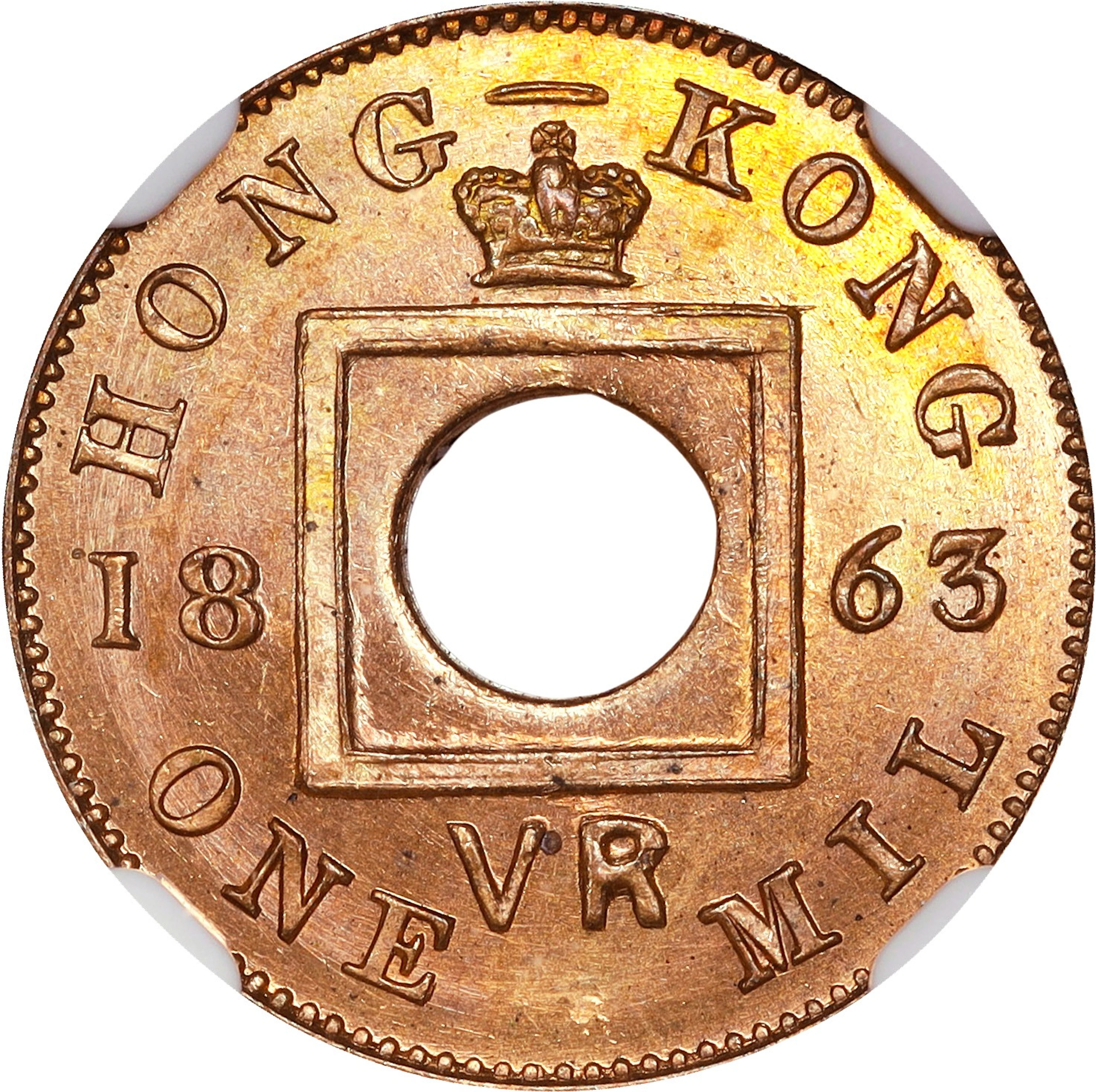 HONG KONG (SAR). Mil, 1863. London or Birmingham (Heaton) Mint. Victoria.