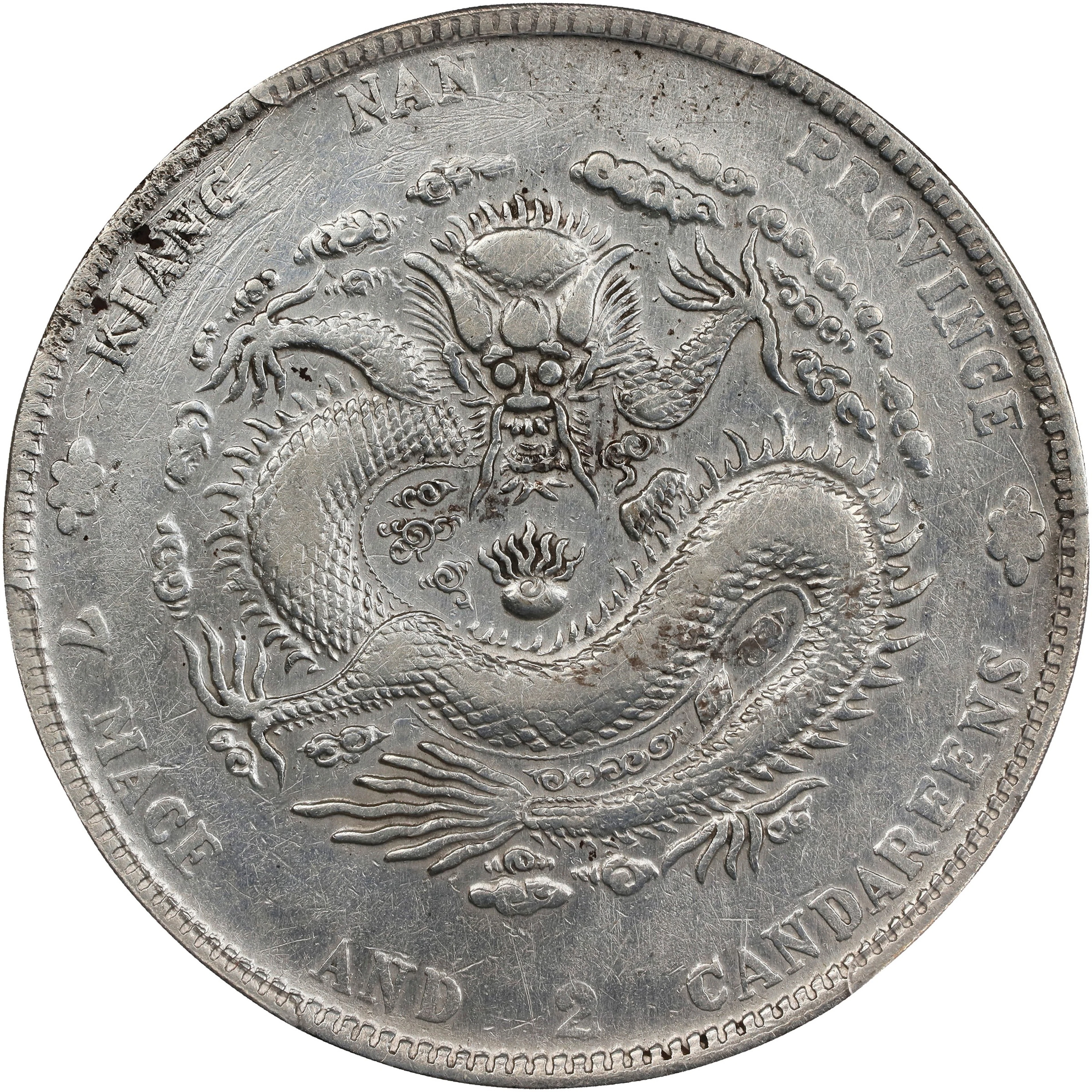 (t) CHINA. Kiangnan. 7 Mace 2 Candareens (Dollar), CD (1901)-HAH.