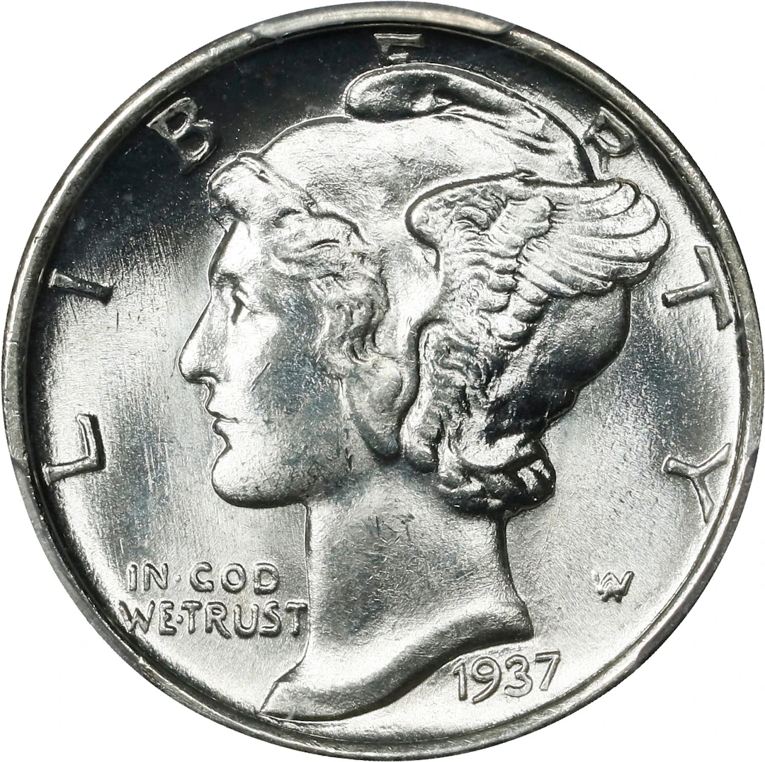 1937-S Mercury Dime. FS-101. Doubled Die Obverse. MS-65 (PCGS).