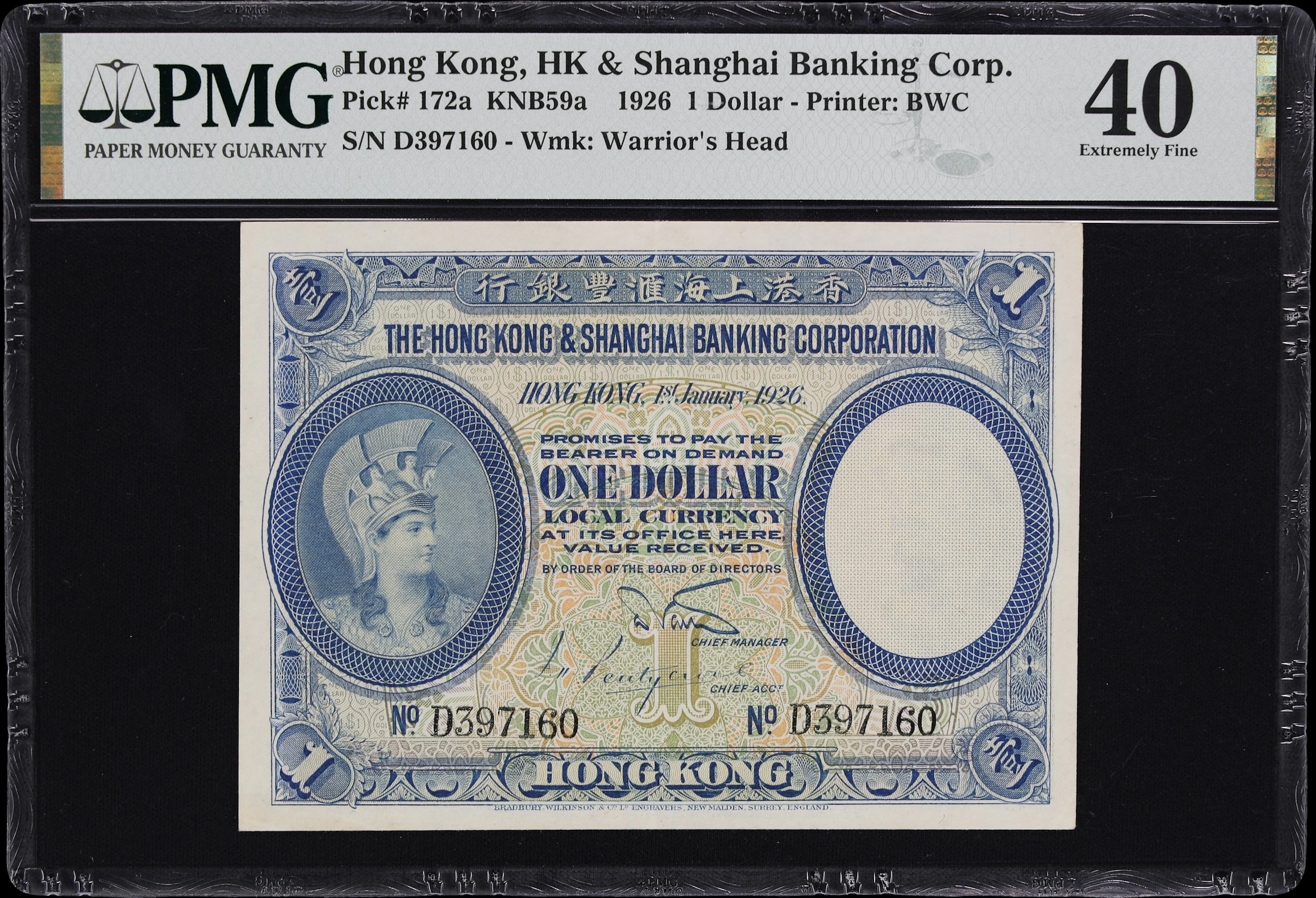 HONG KONG (SAR). Hong Kong & Shanghai Banking Corporation. 1 Dollar