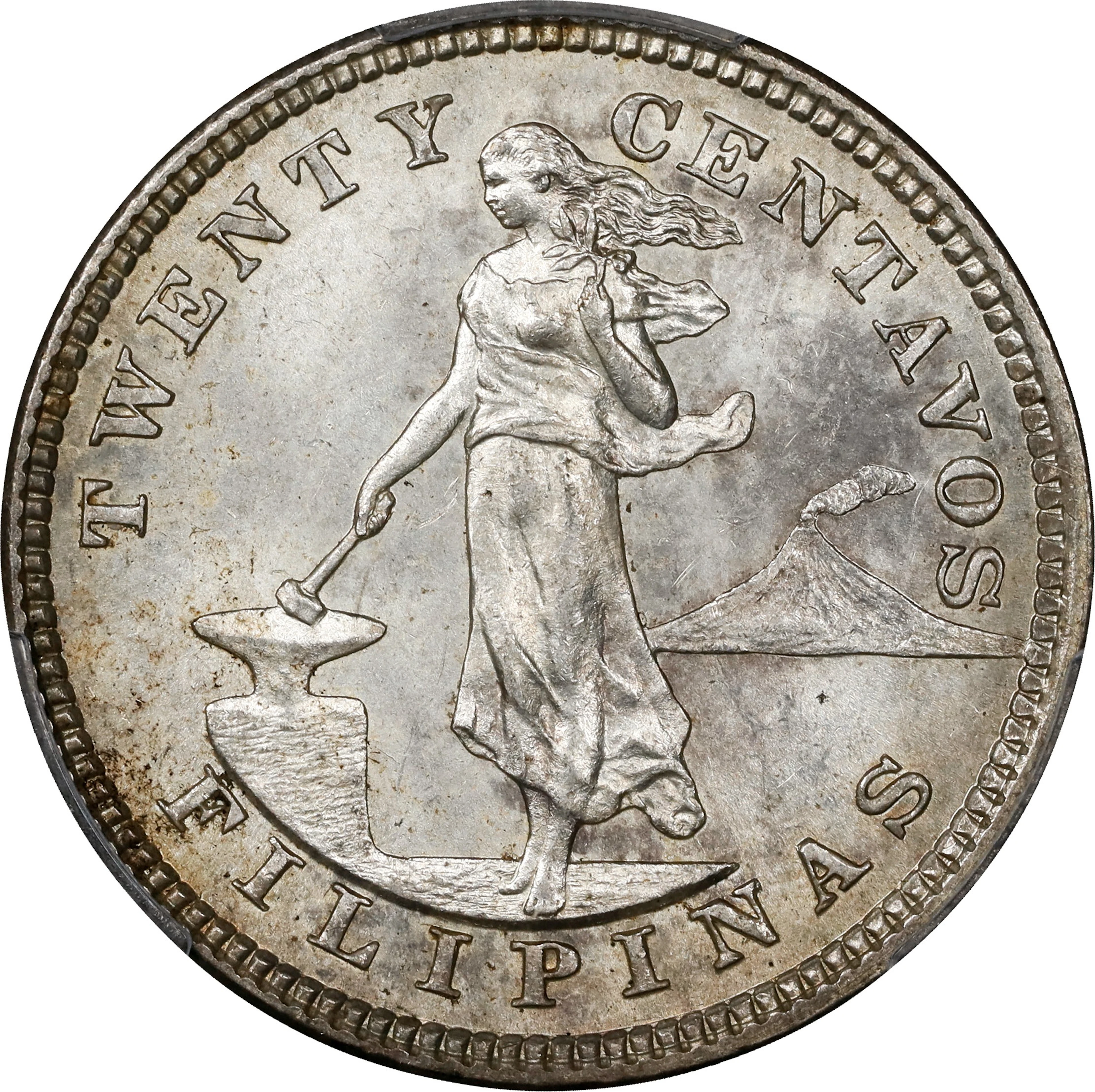 PHILIPPINES. 20 Centavos, 1904. San Francisco Mint. PCGS MS-64.