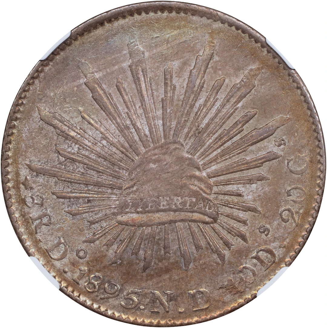 MEXICO. 8 Reales, 1895-Do ND. Durango Mint. NGC MS-61.