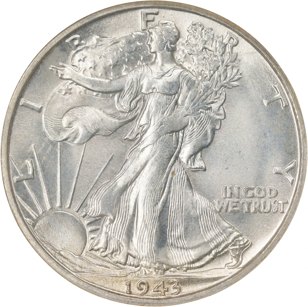 1943-S Walking Liberty Half Dollar. MS-66 (NGC).