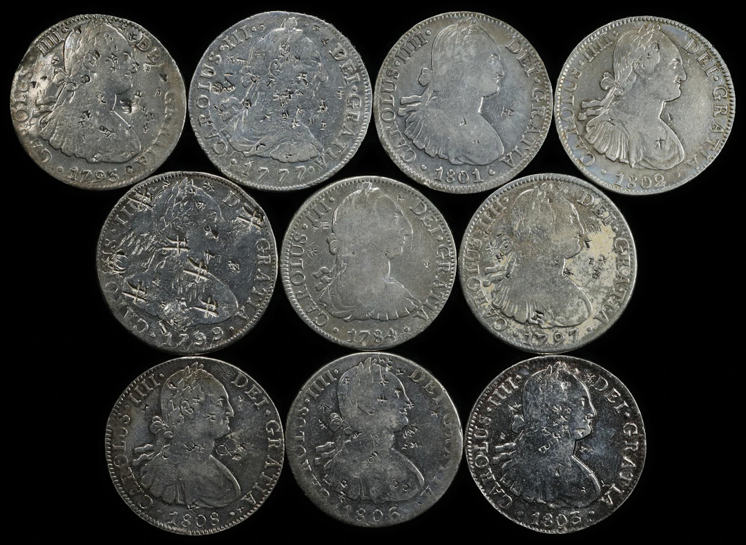 SPANISH COLONIAL. Group of Chopmarked 8 Reales (10 Pieces), 1773-1808.
