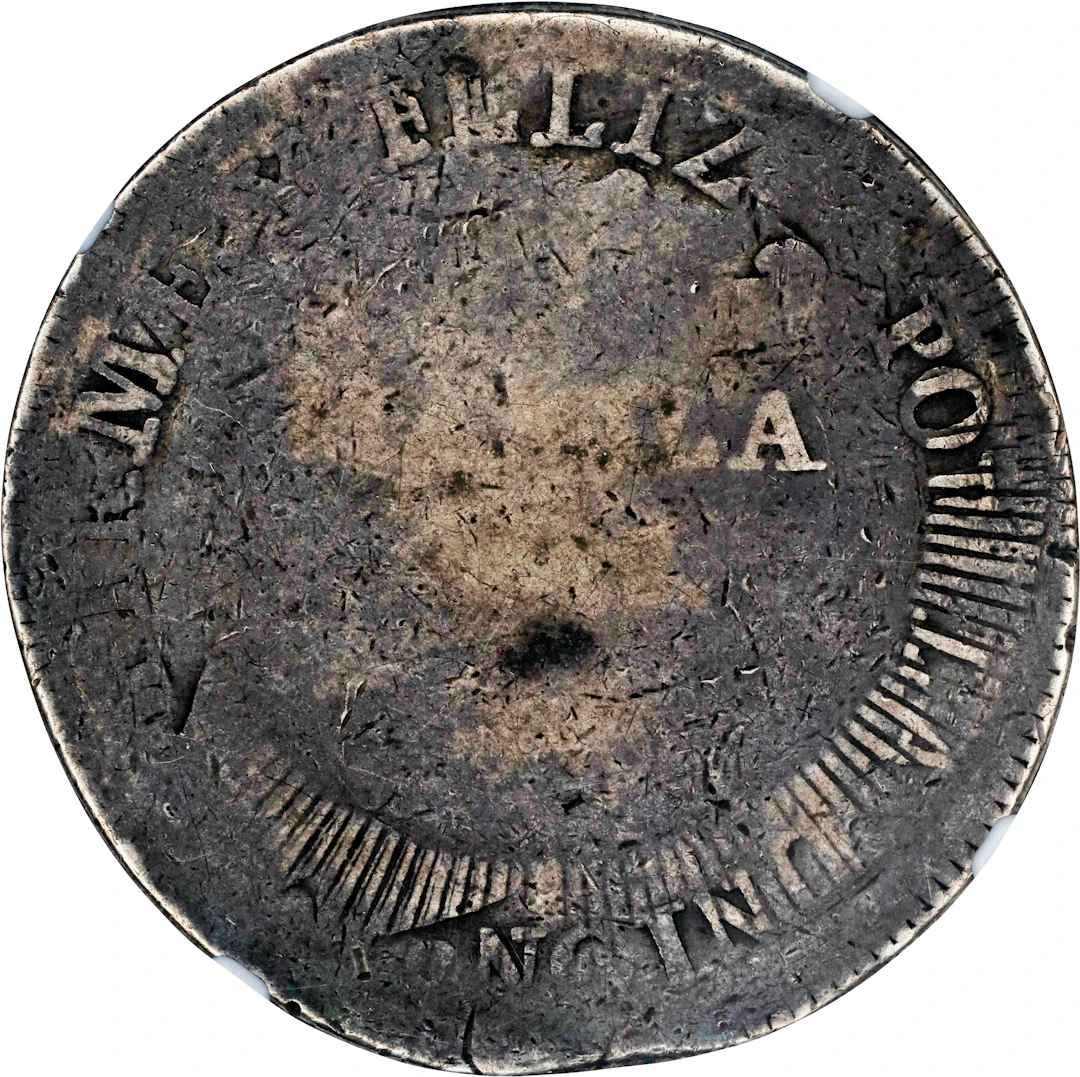 PHILIPPINES. Philippines - Peru. 8 Reales, 1828. Manila Mint. Ferdinand