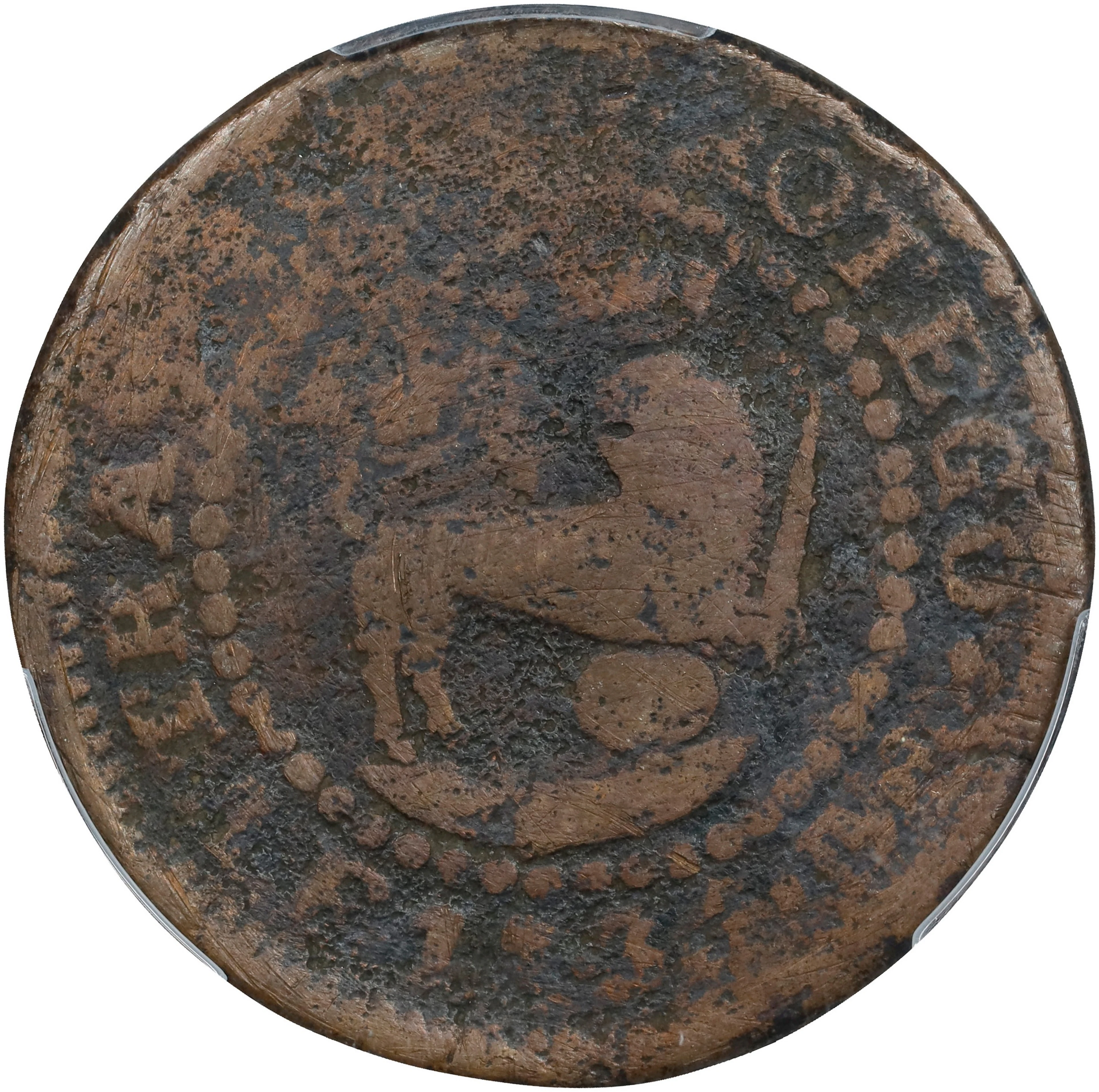 PHILIPPINES. 2 Quartos, 1834-MA F. Manila Mint. Ferdinand VII. PCGS