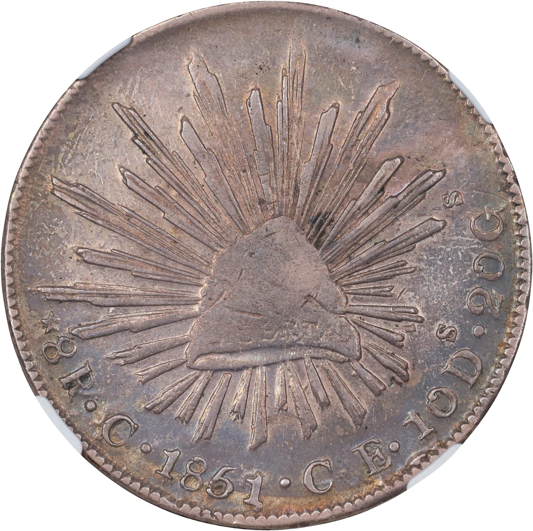 MEXICO. 8 Reales, 1851-C CE. Culiacan Mint. NGC EF Details--Cleaned.