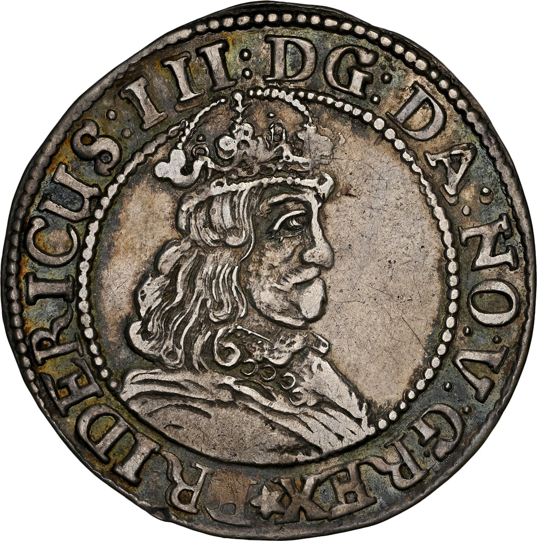NORWAY. 1/4 Speciedaler, 1656. Christiania Mint. Frederik III. NGC EF-45.