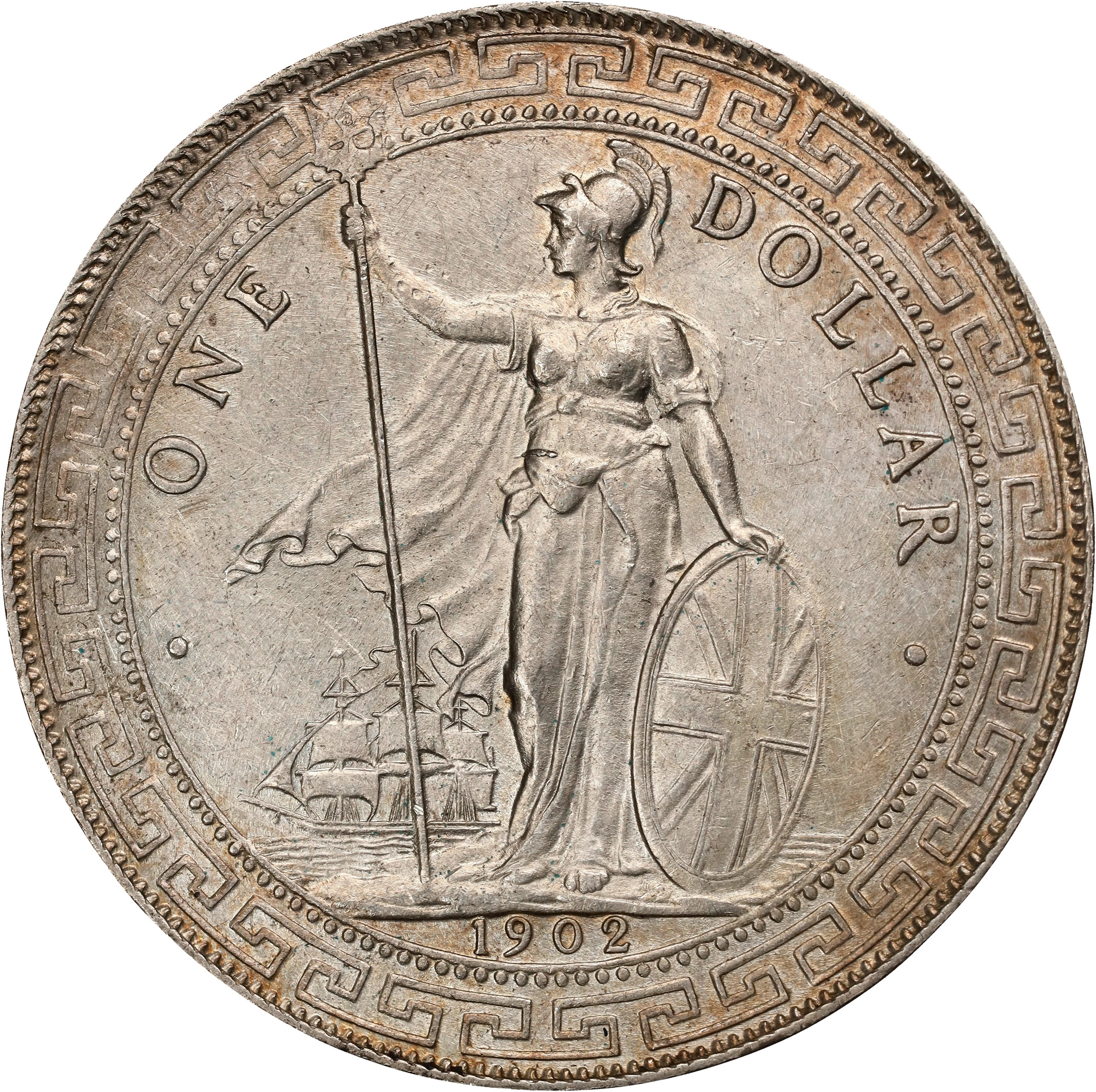 GREAT BRITAIN. Trade Dollar, 1897-(B). Bombay Mint. Victoria. ABOUT