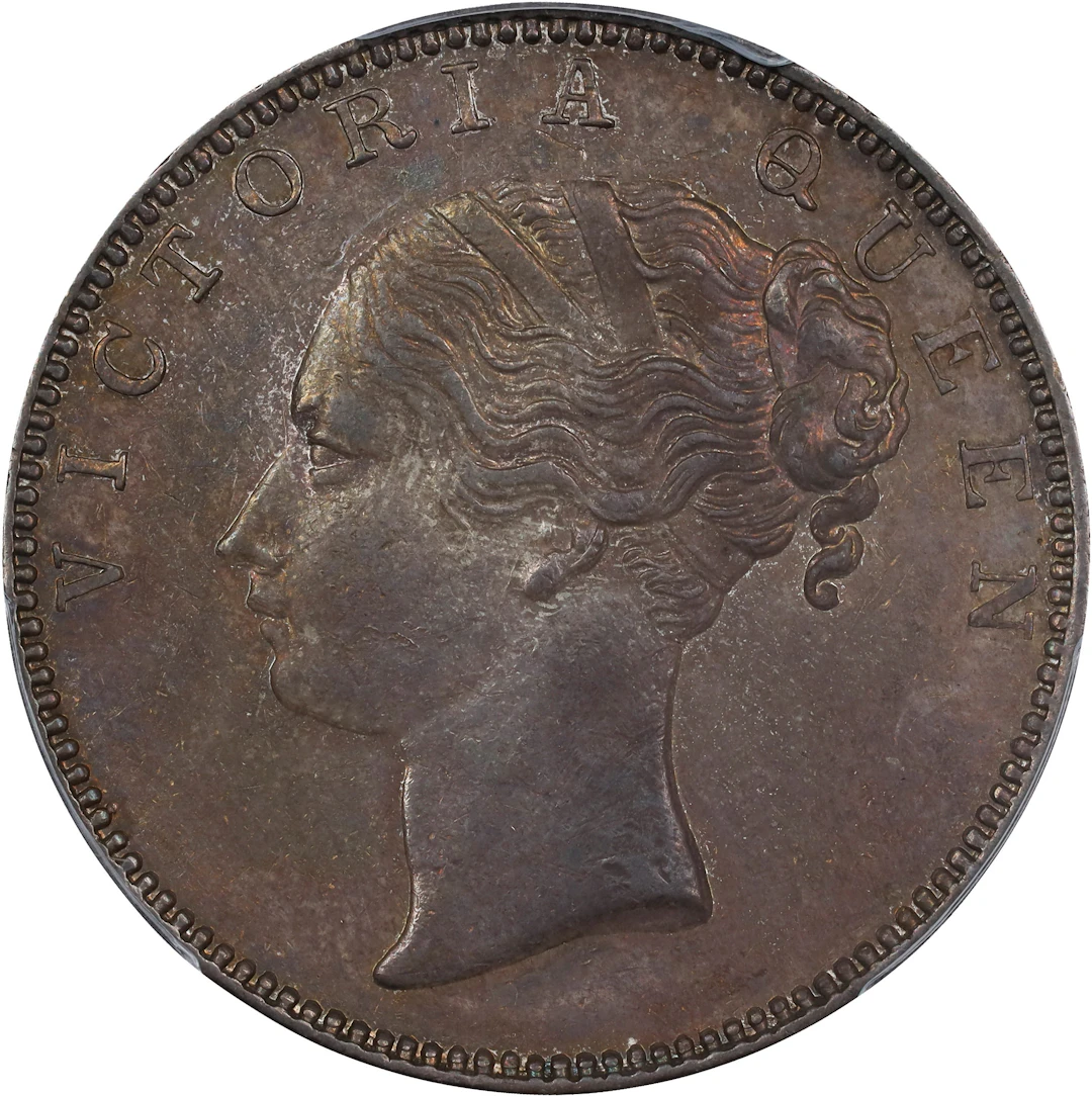 INDIA. British East India Company. Rupee, 1840.-(M). Madras Mint.