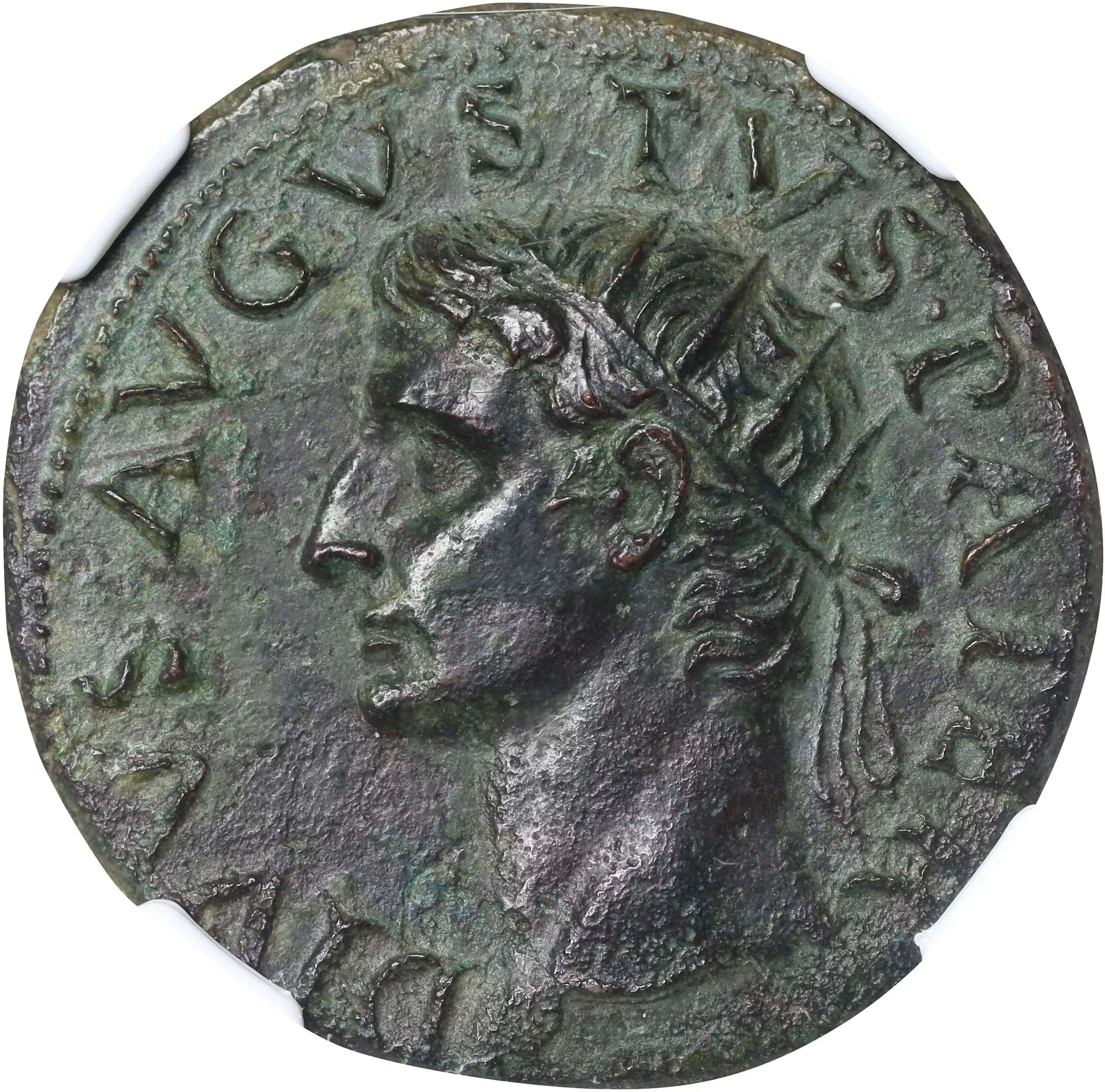 AUGUSTUS, 27 B.C.- A.D. 14. AE As (11.12 gms), Rome Mint, Struck under