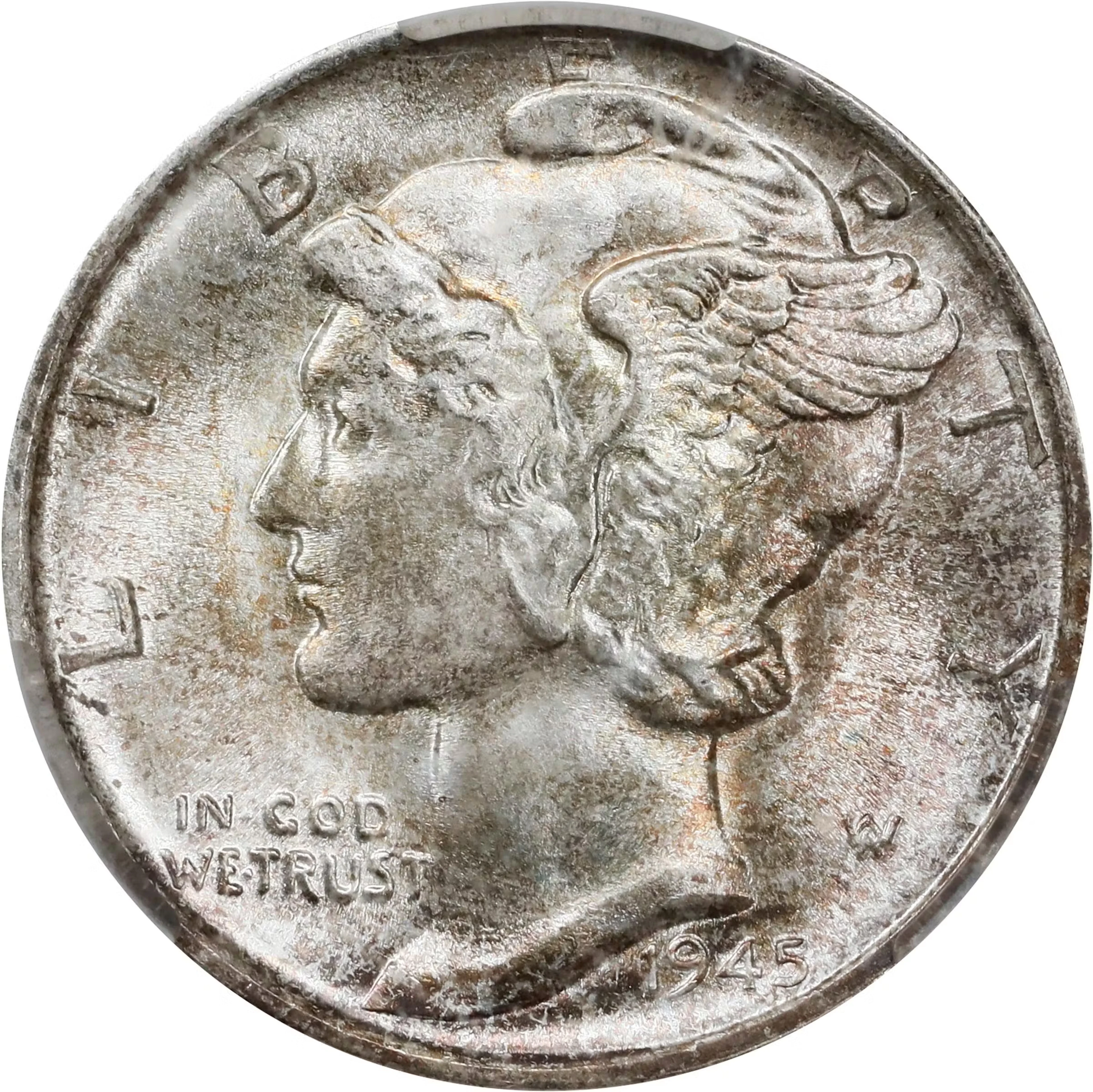 1945-S Mercury Dime. FS-512. Micro S. MS-67 FB (CACG).
