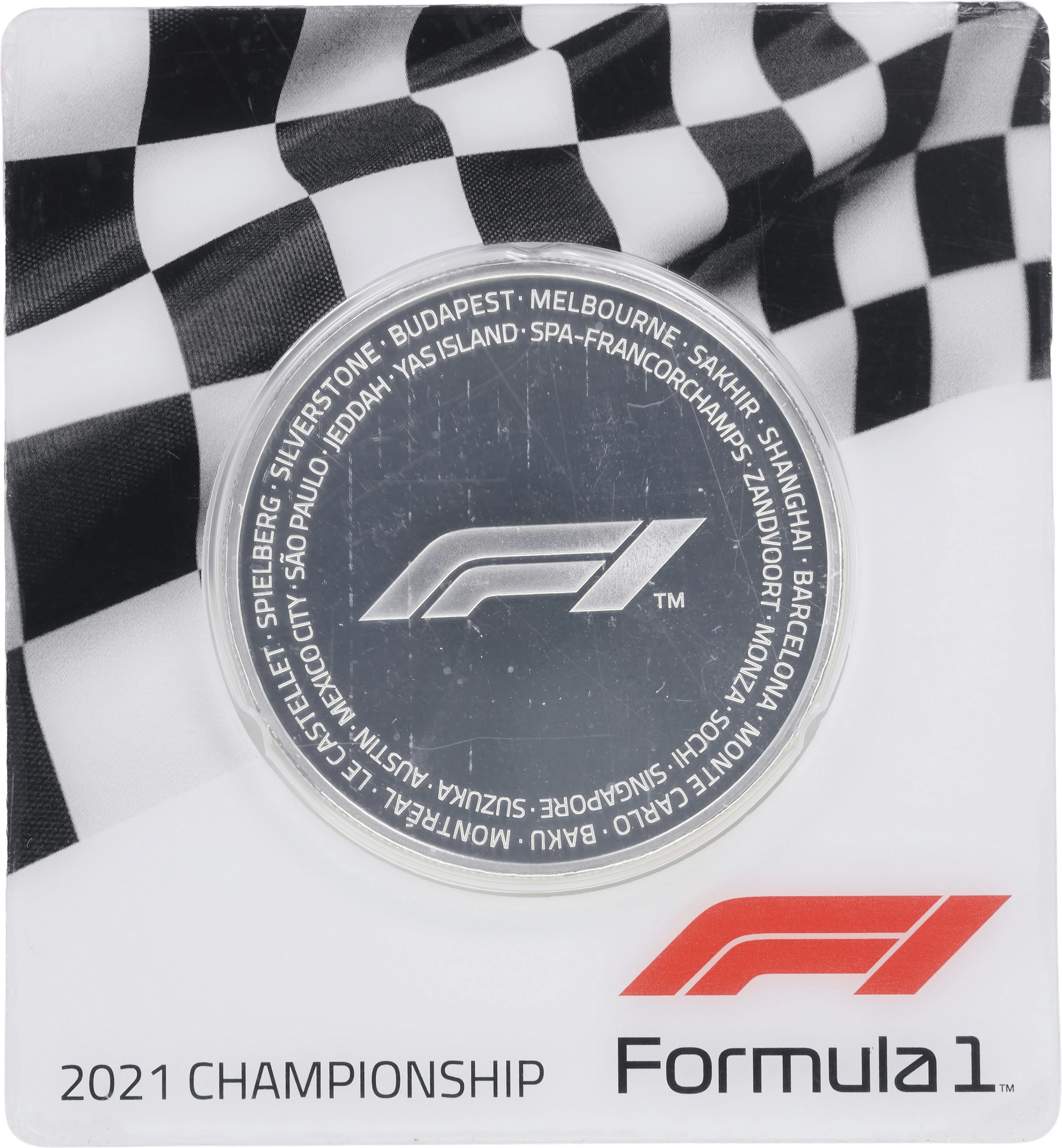 (2.5 oz, 77.76 g ASW). Solomon Islands. 2021 Formula 1 Silver $5. Proof.