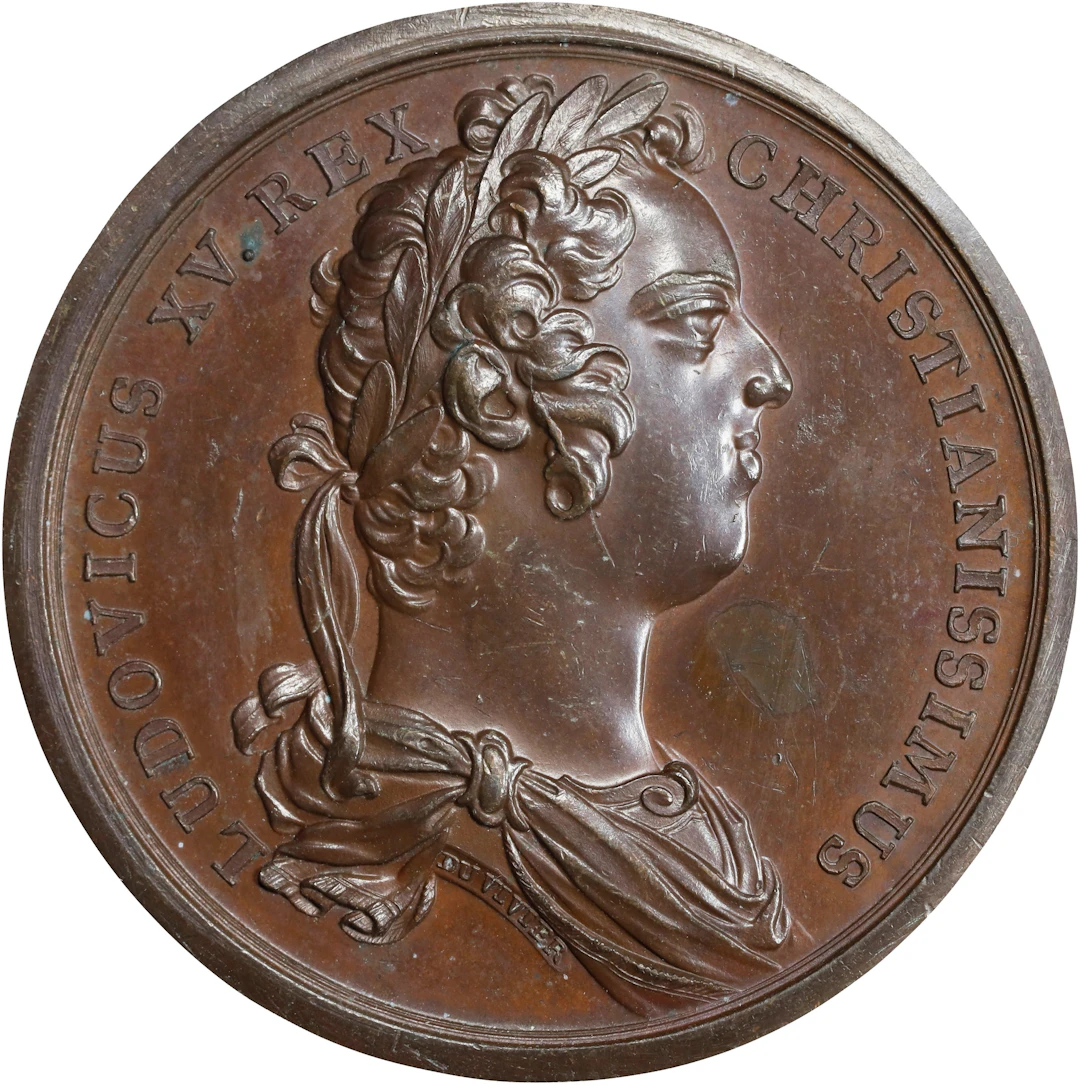 1720 Louisbourg Fortified Medal. Adult Bust. Betts-147. Bronze. MS-62