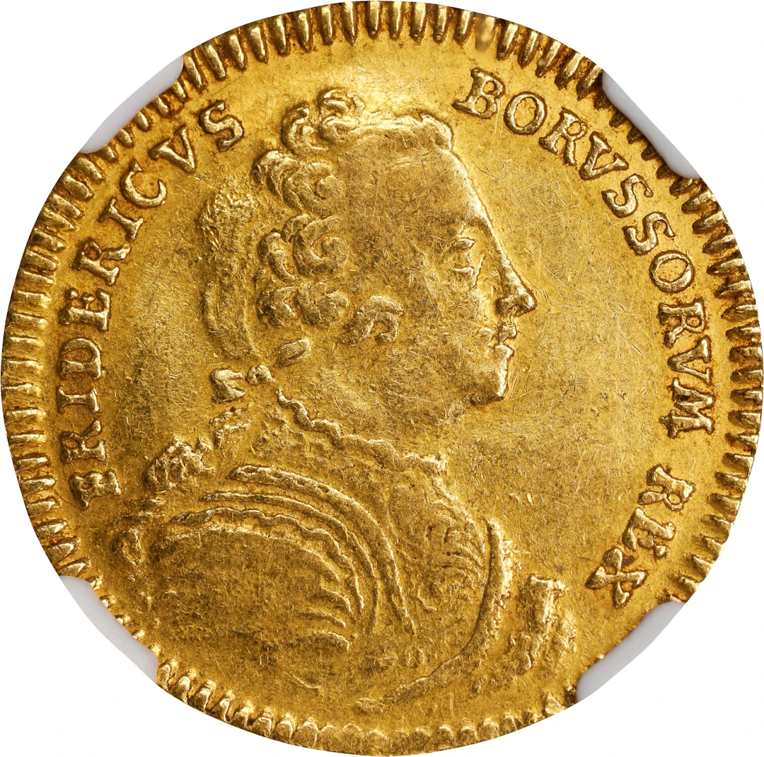 GERMANY. Prussia. Ducat, 1744-EGN. Berlin Mint. Friederich II (the