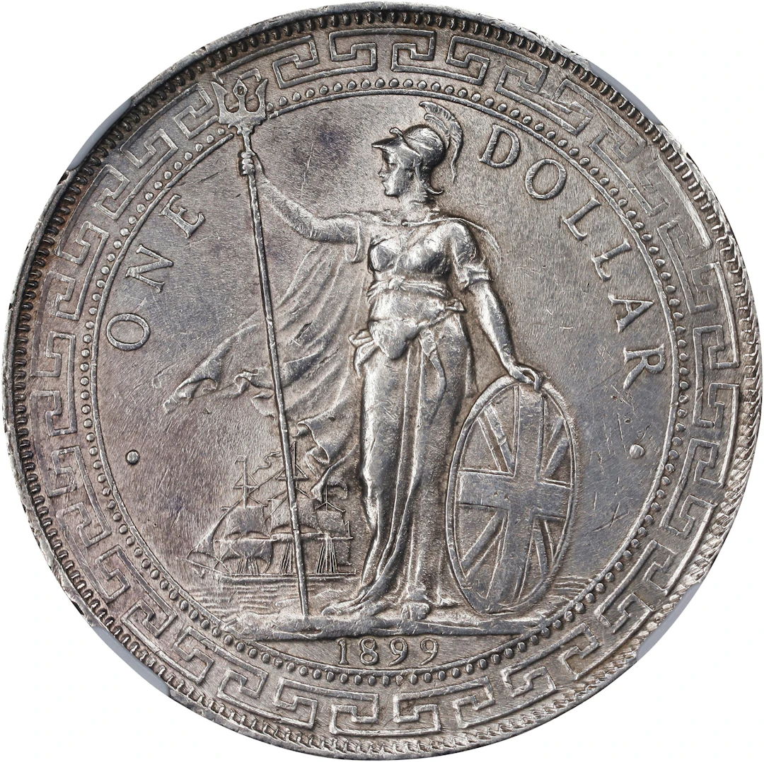 GREAT BRITAIN. Trade Dollar, 1899-B. Bombay Mint. Victoria. NGC AU-58.