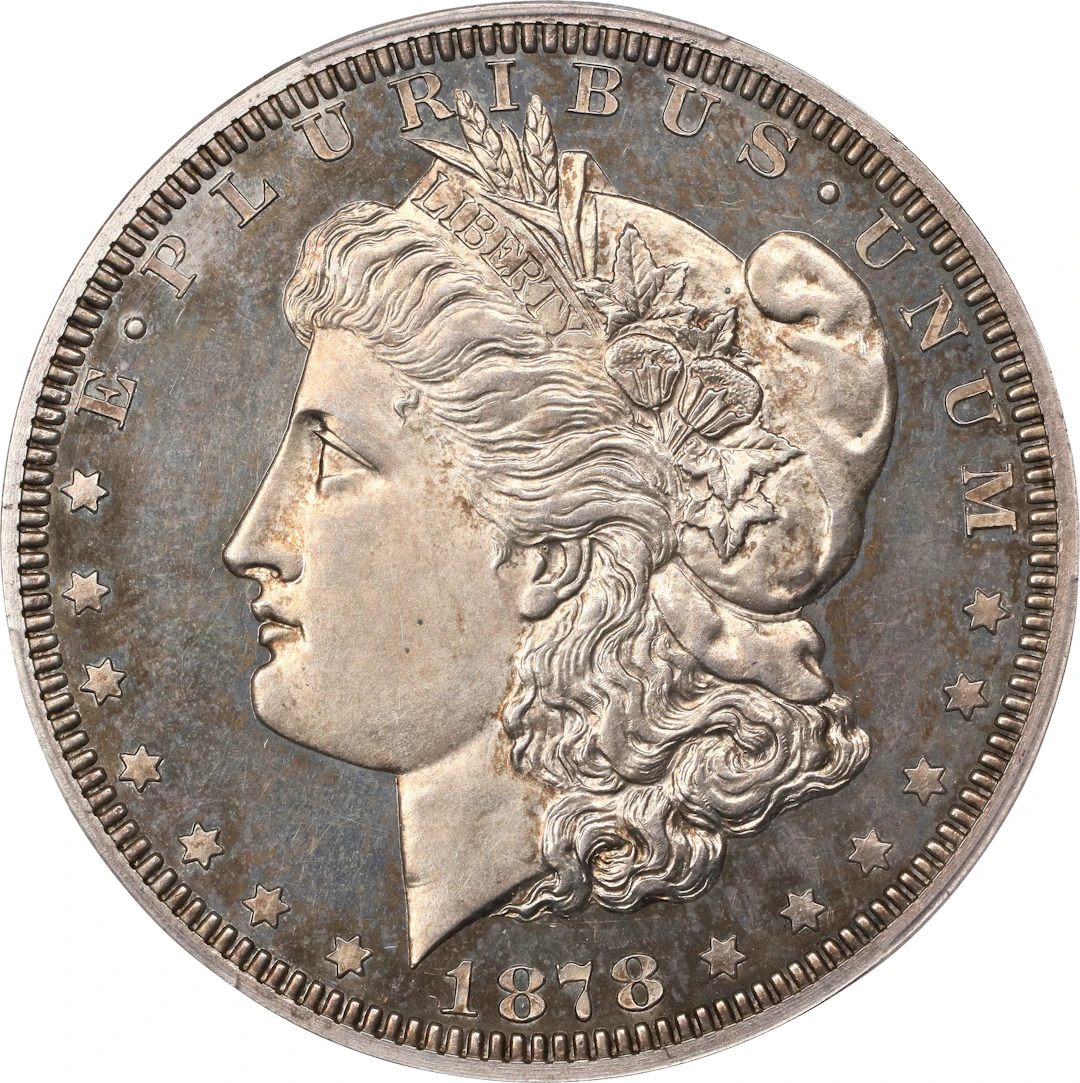 1878 Pattern Morgan Dollar. Judd-1550a, Pollock-1723. Rarity-6-. Silver.