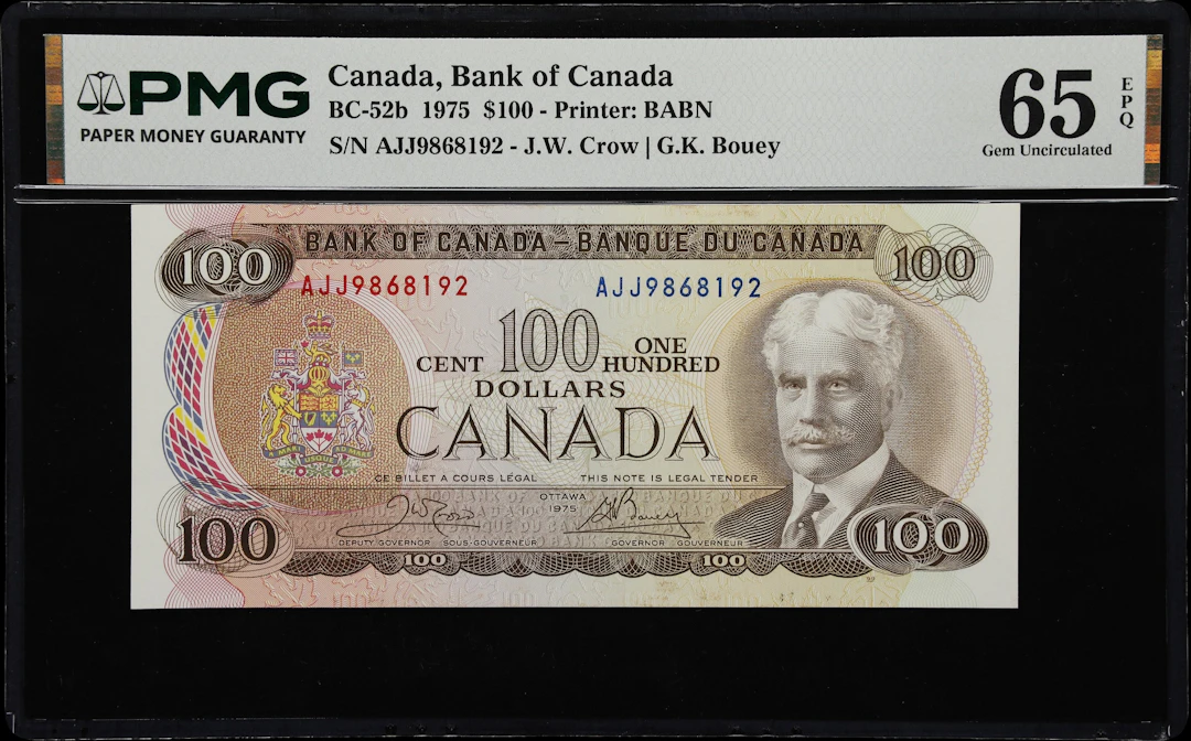 CANADA--BANK OF CANADA. Bank of Canada. 100 Dollars, 1975. BC-52b.