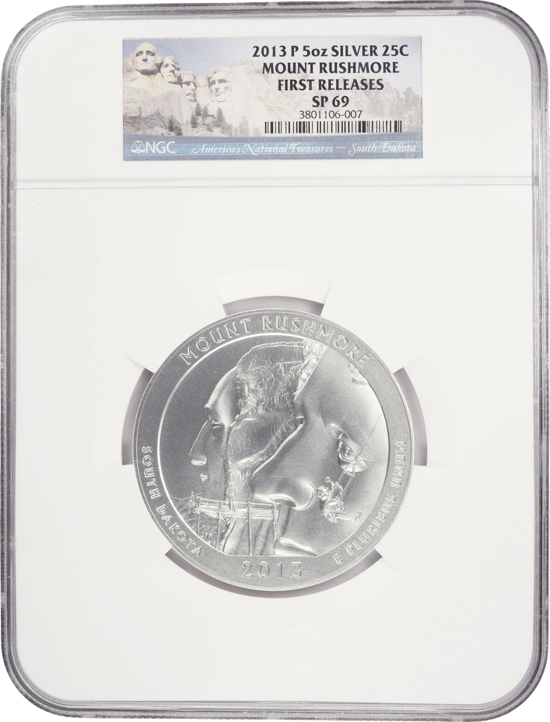 (5 oz, 155.52 g ASW). 2013-P Mount Rushmore America the Beautiful