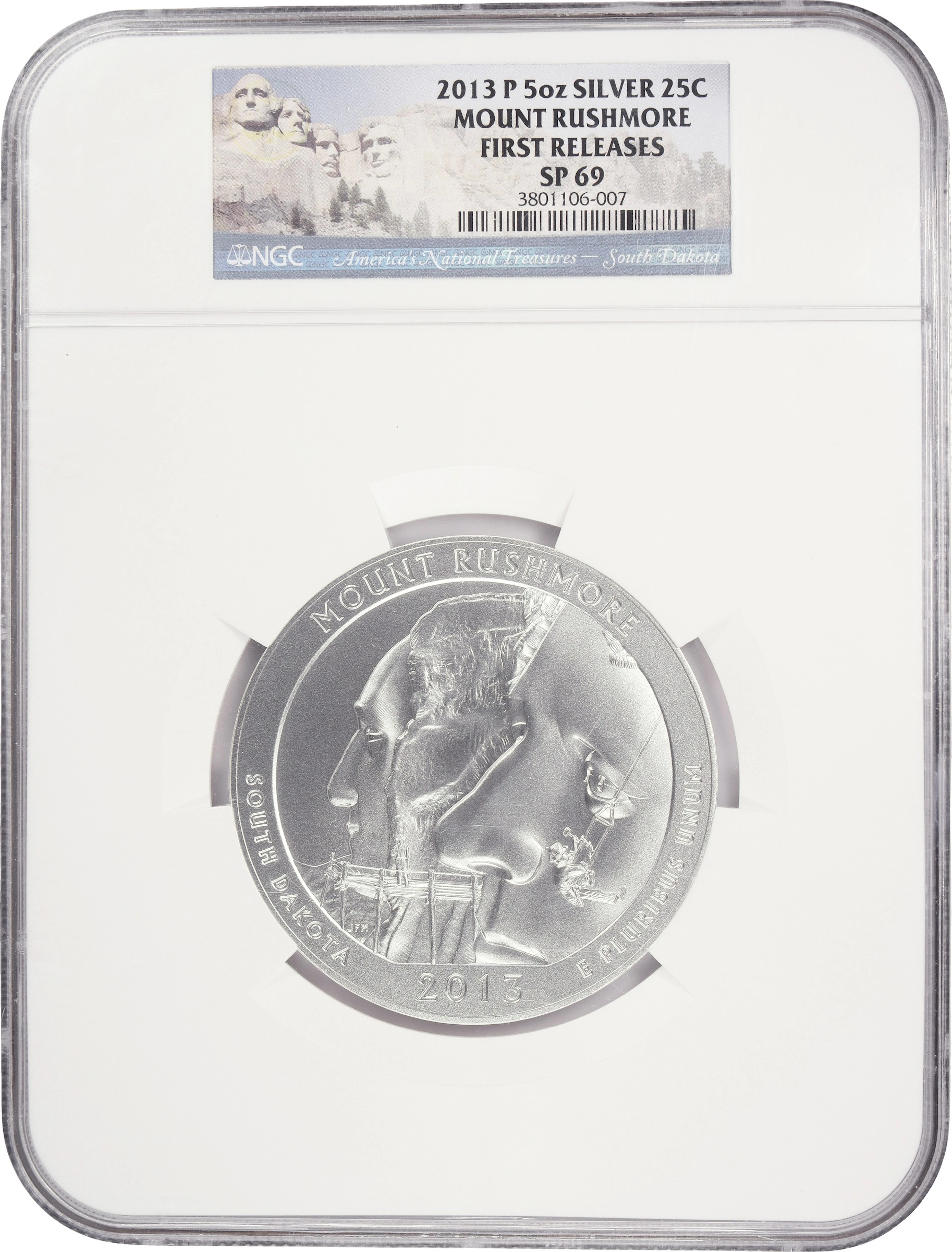 (5 oz, 155.52 g ASW). 2013-P Mount Rushmore America the Beautiful